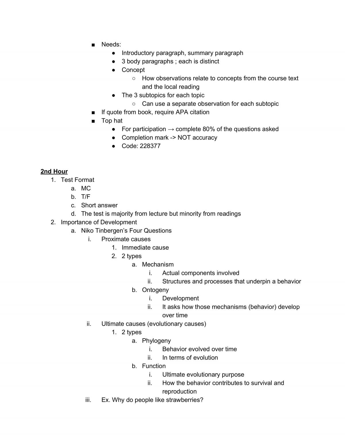 PSY210 Introduction to Developmental Psychology Study Notes - Page 2