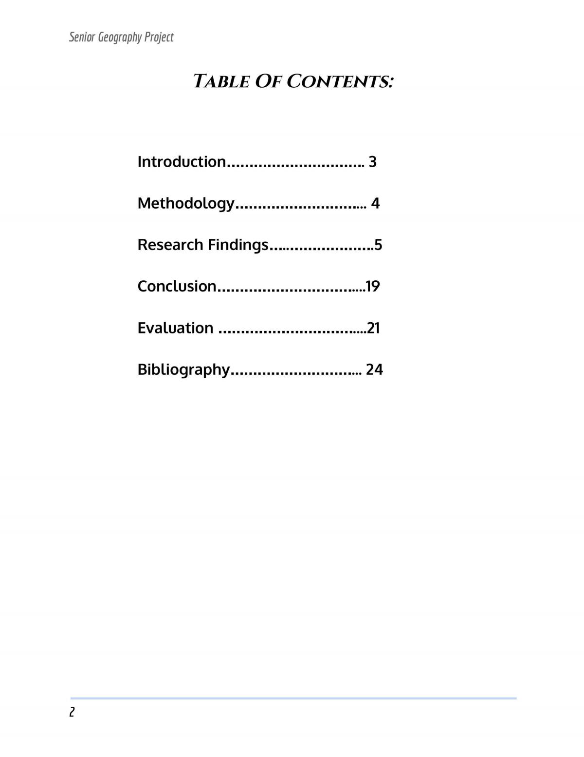 Senior Geography Project  - Page 2