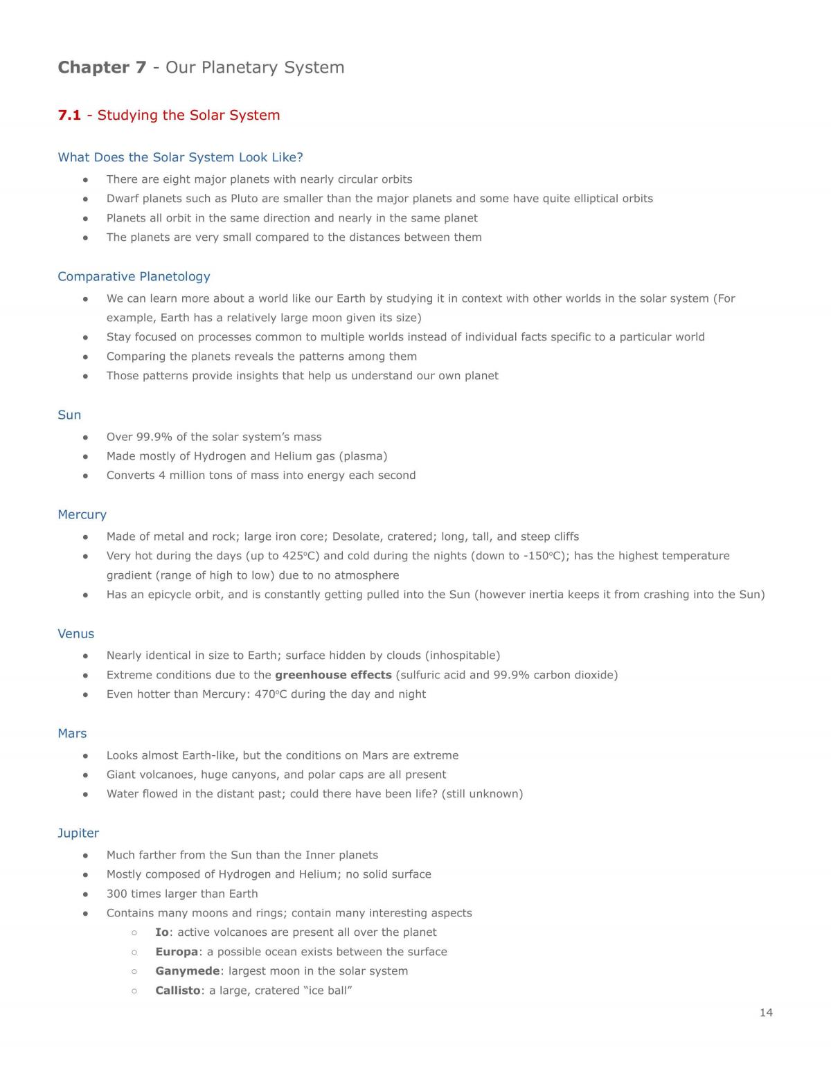 Astronomy I: The Solar System Complete Study Notes - Page 14