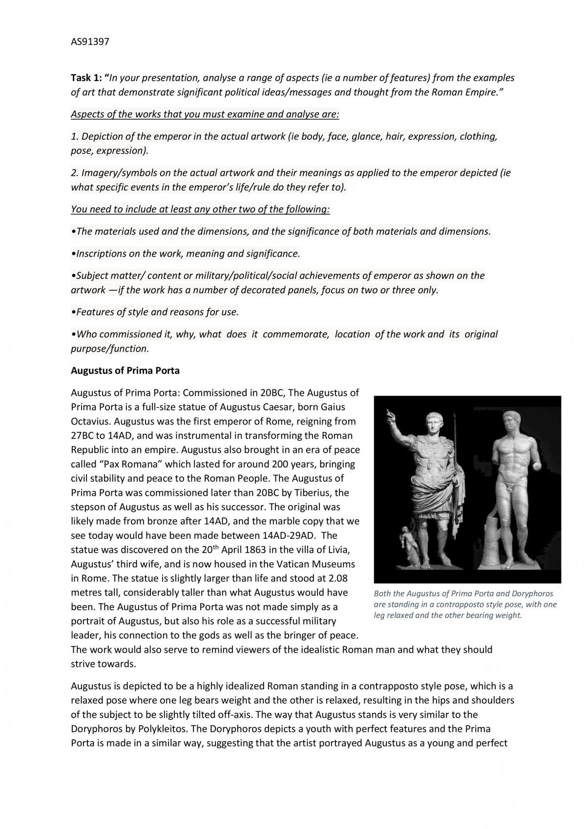 AS91397: Demonstrate understanding of significant idealogy(ies) in the classical world.  - Page 2