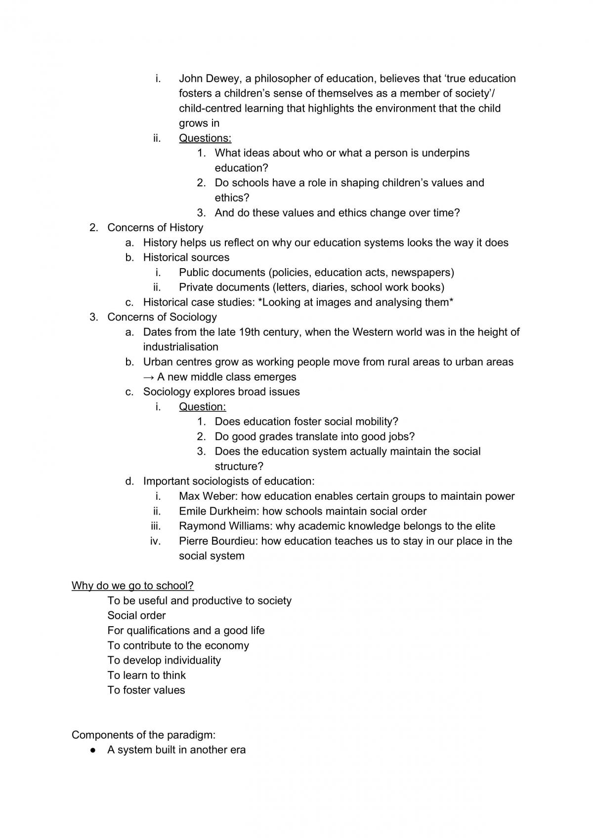 Introduction to Educational Thought - EDUC 116 Notes - Page 2