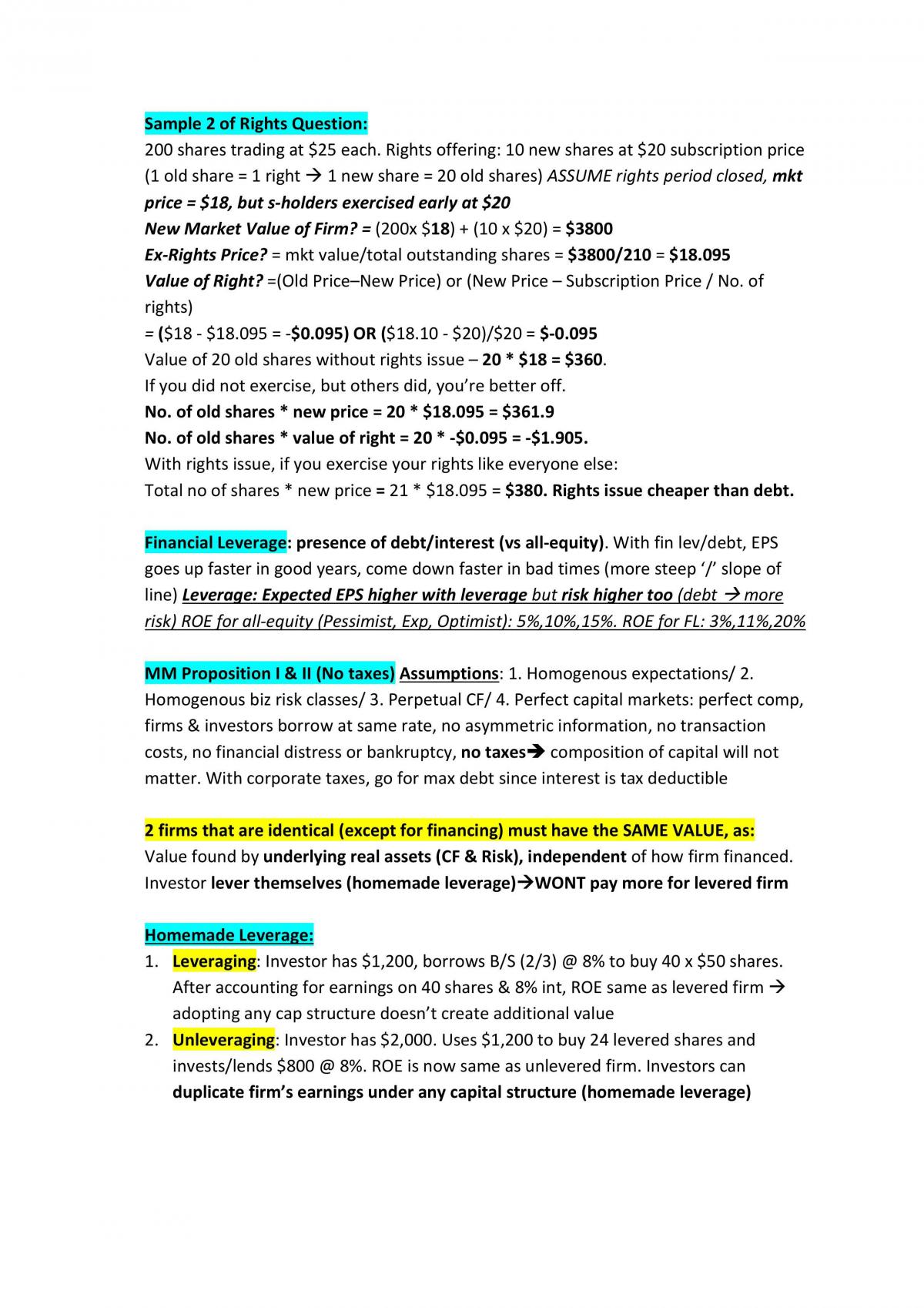 Notes for Corporate Finance - Page 13