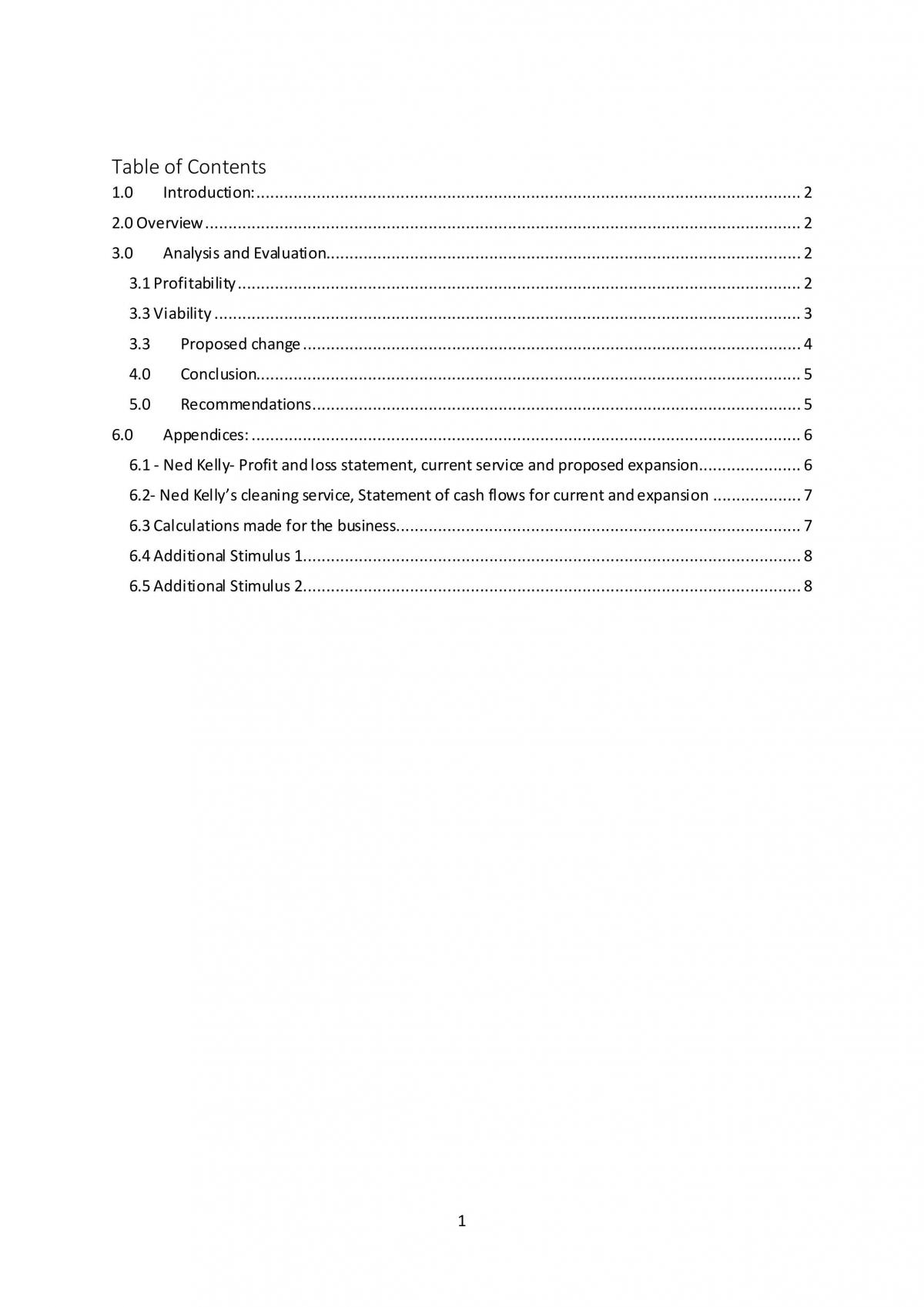 Re evaluation of current performance and proposed changes of a given business - Page 2