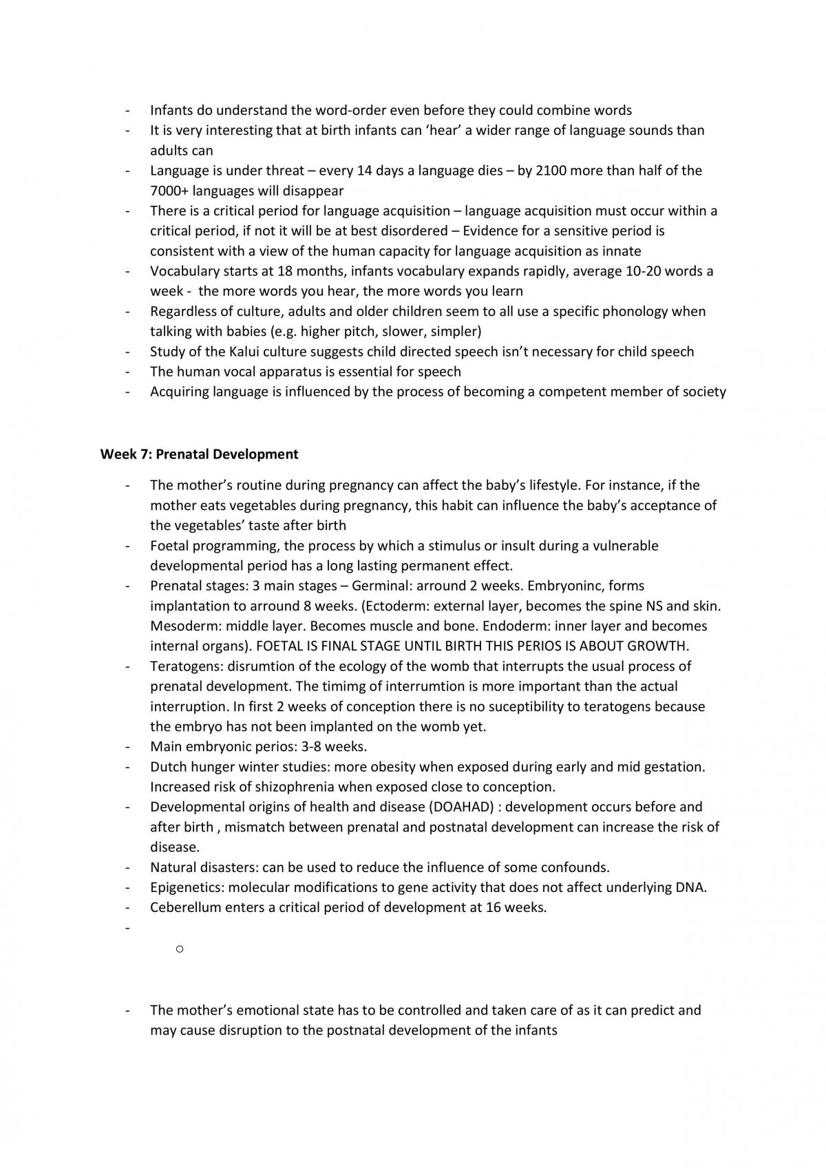 Complete Notes for Developmental Psychology | PSYC2030 - Developmental ...