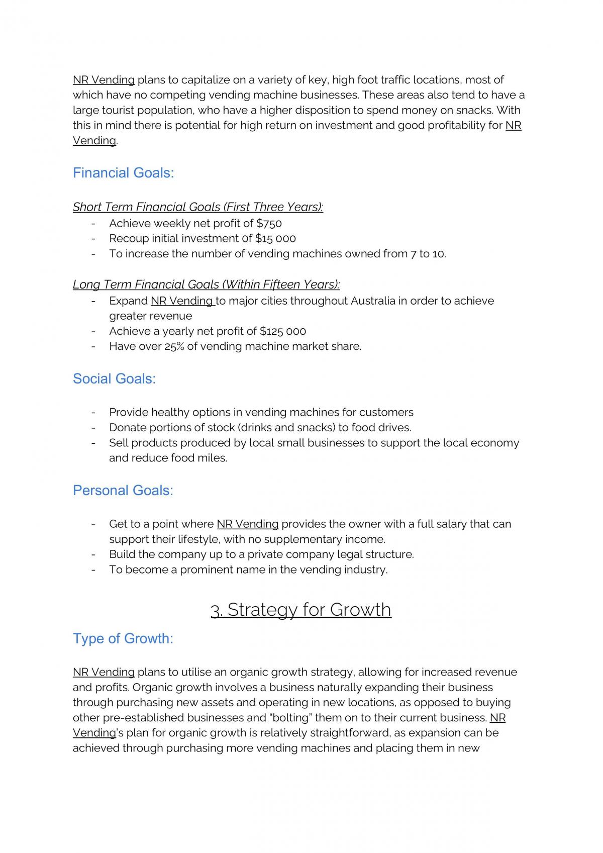 Business Plan - Page 2