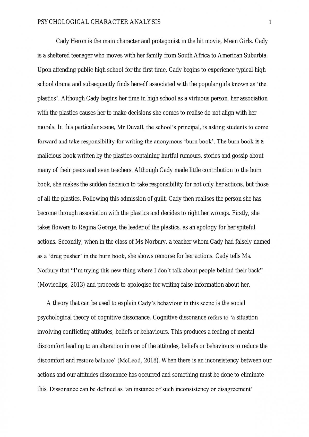 Psychological Character Analysis  - Page 2