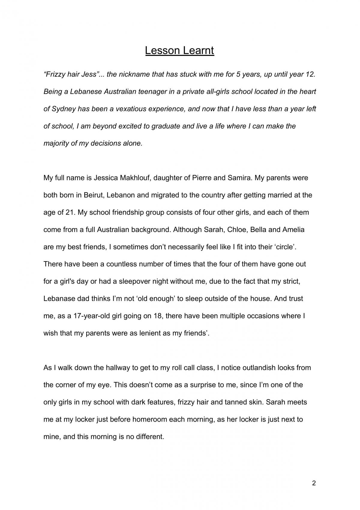 Module A Preliminary Advanced English Creative Task - Page 2