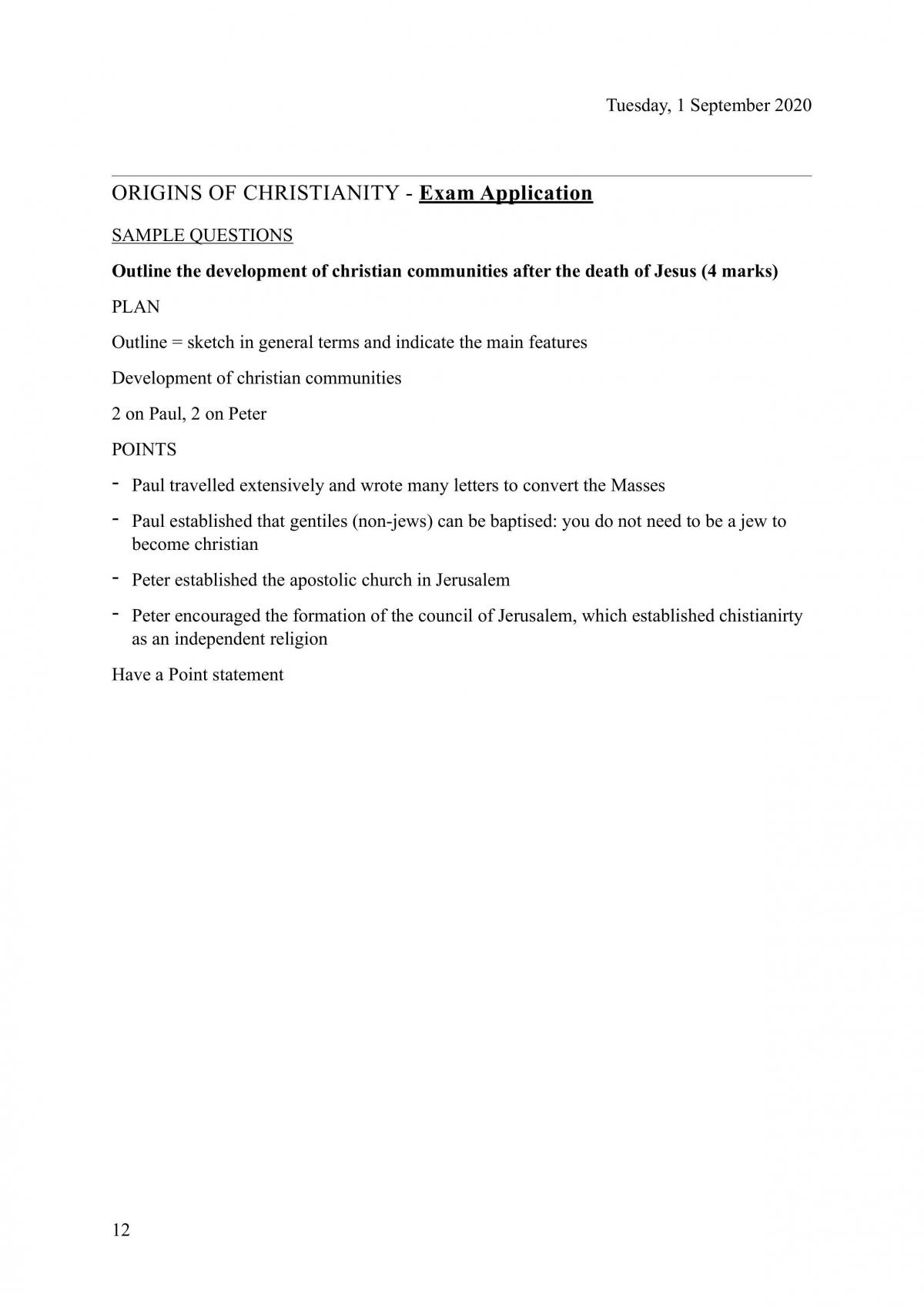 Prelim Christianity complete notes - Page 12