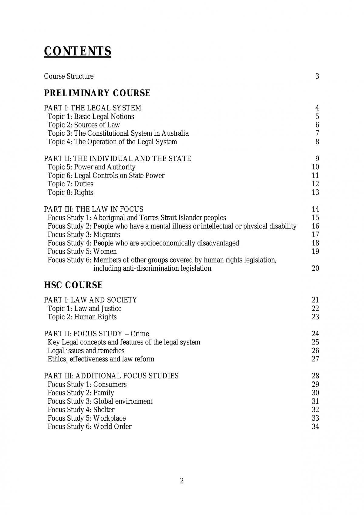 Legal Studies HSC Notes - Page 2