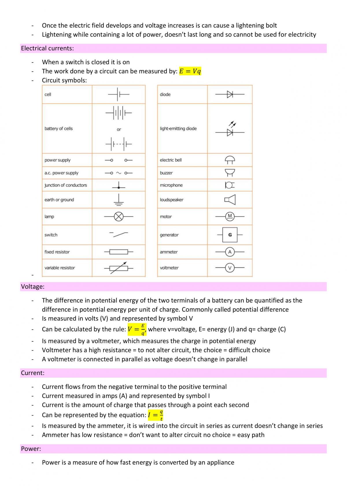 Physics Year 11 Unit 1 and 2 Notes - Page 10