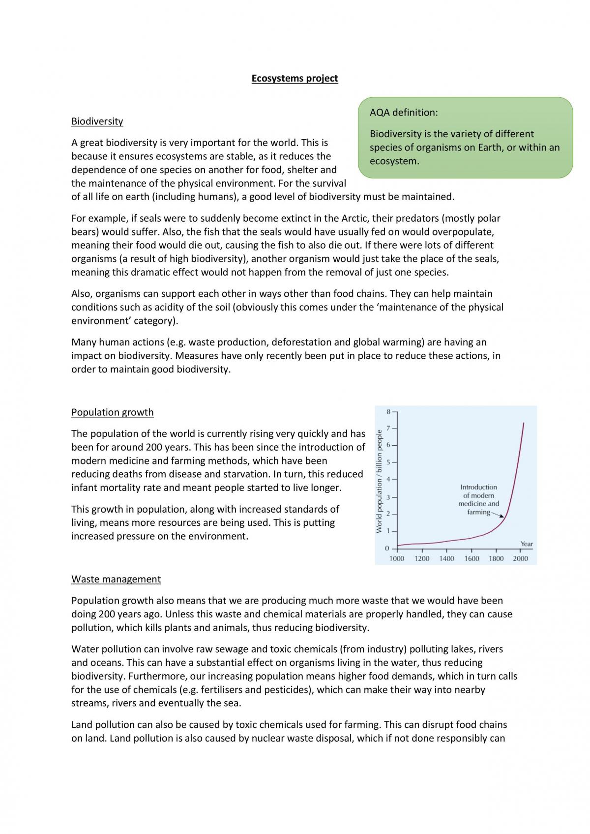 Biodiversity Ecosystems Project - Page 2