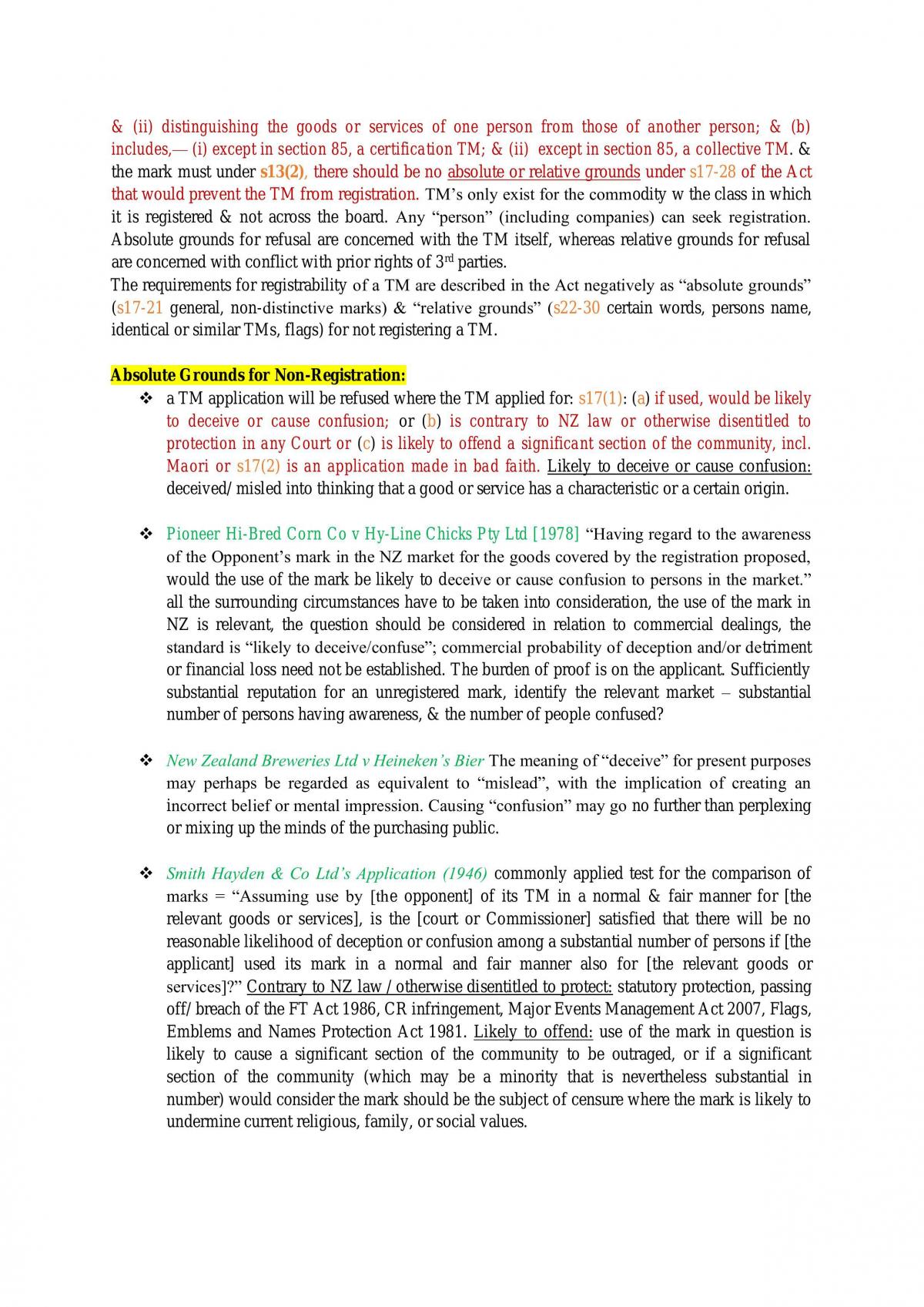 Completed Notes for Principles of Intellectual Property - Page 1
