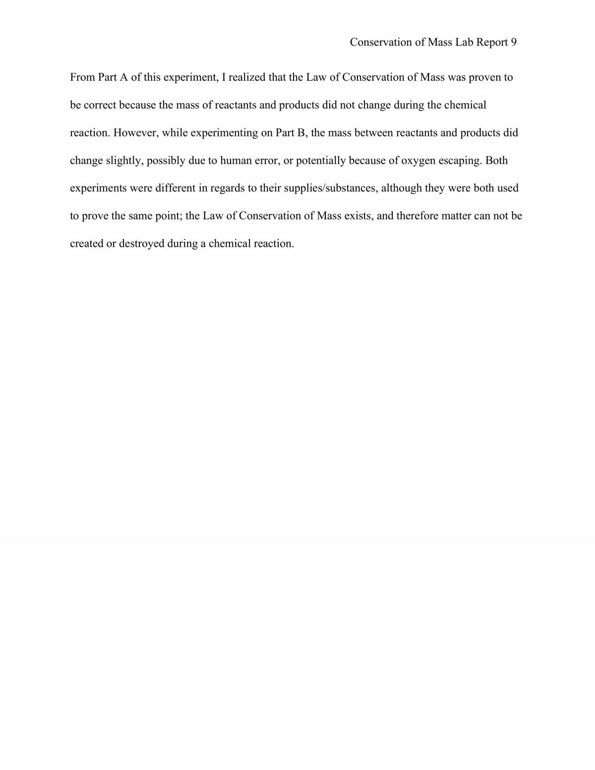 Lab - Measuring Masses in Chemical Reactions - Page 9