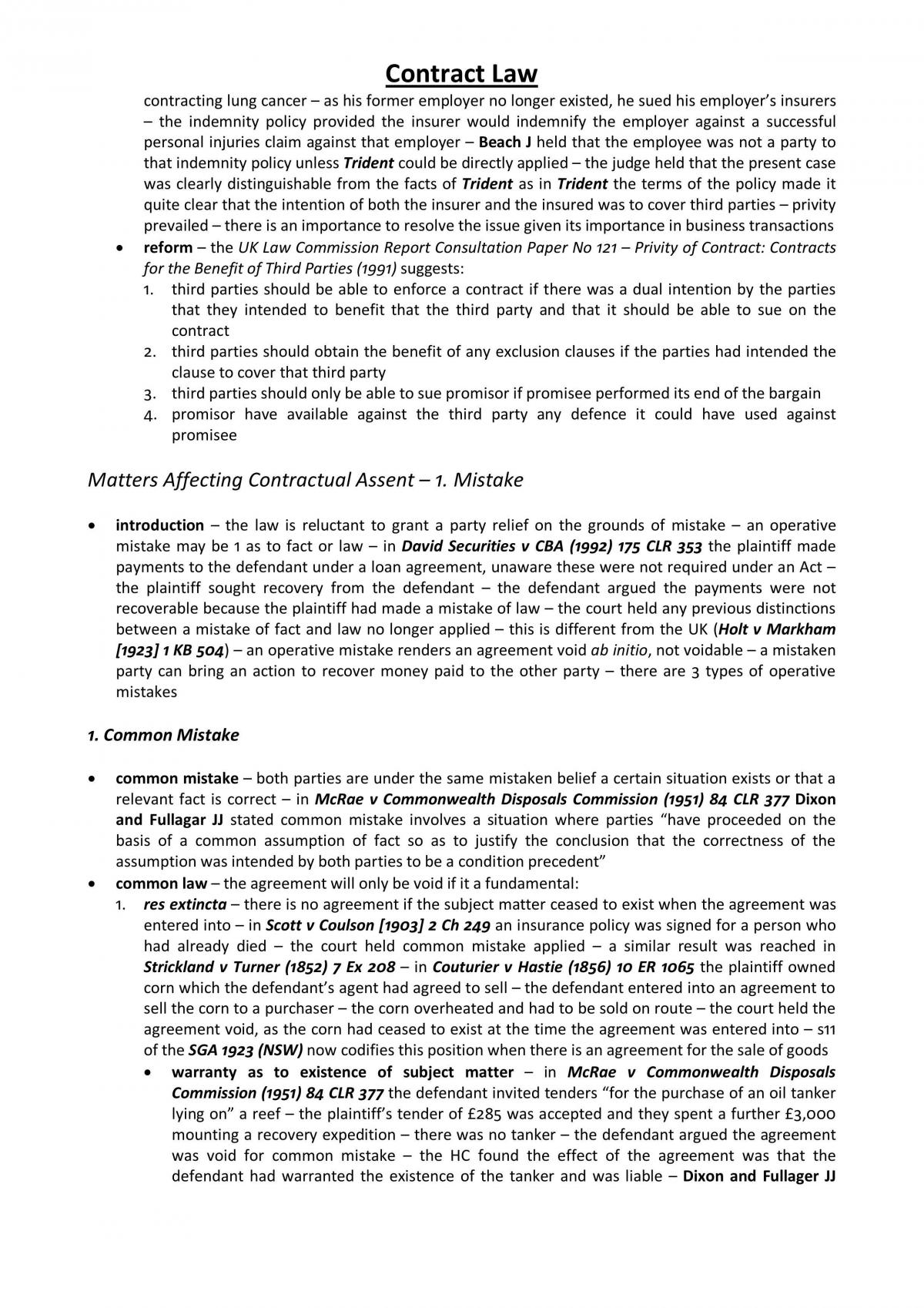 Contracts Law Notes - Page 31