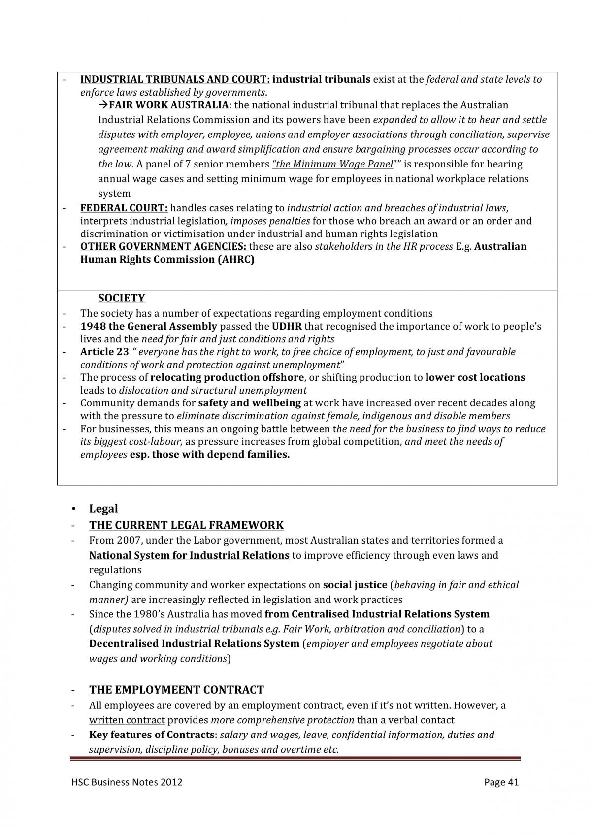 Business Studies Final HSC Notes - Page 41
