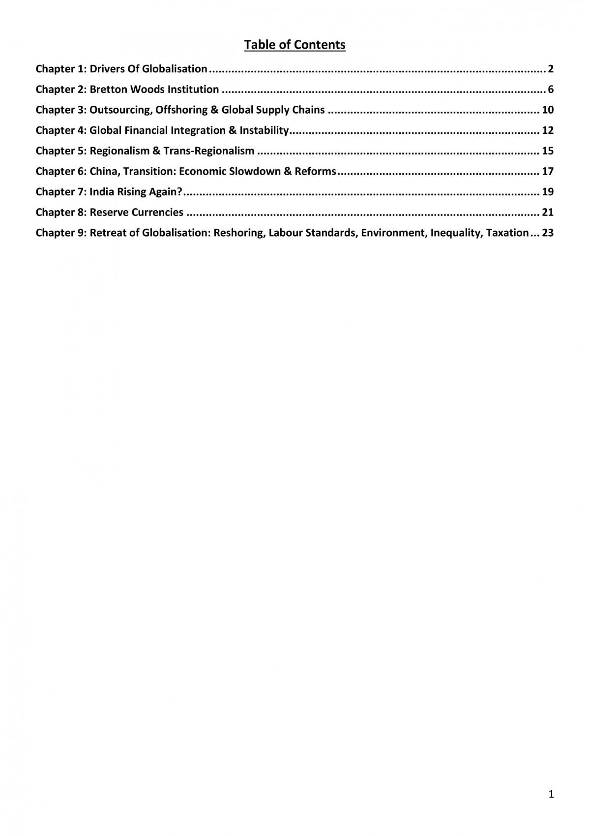 ECON113 Economics of Globalization Study Notes - Page 2