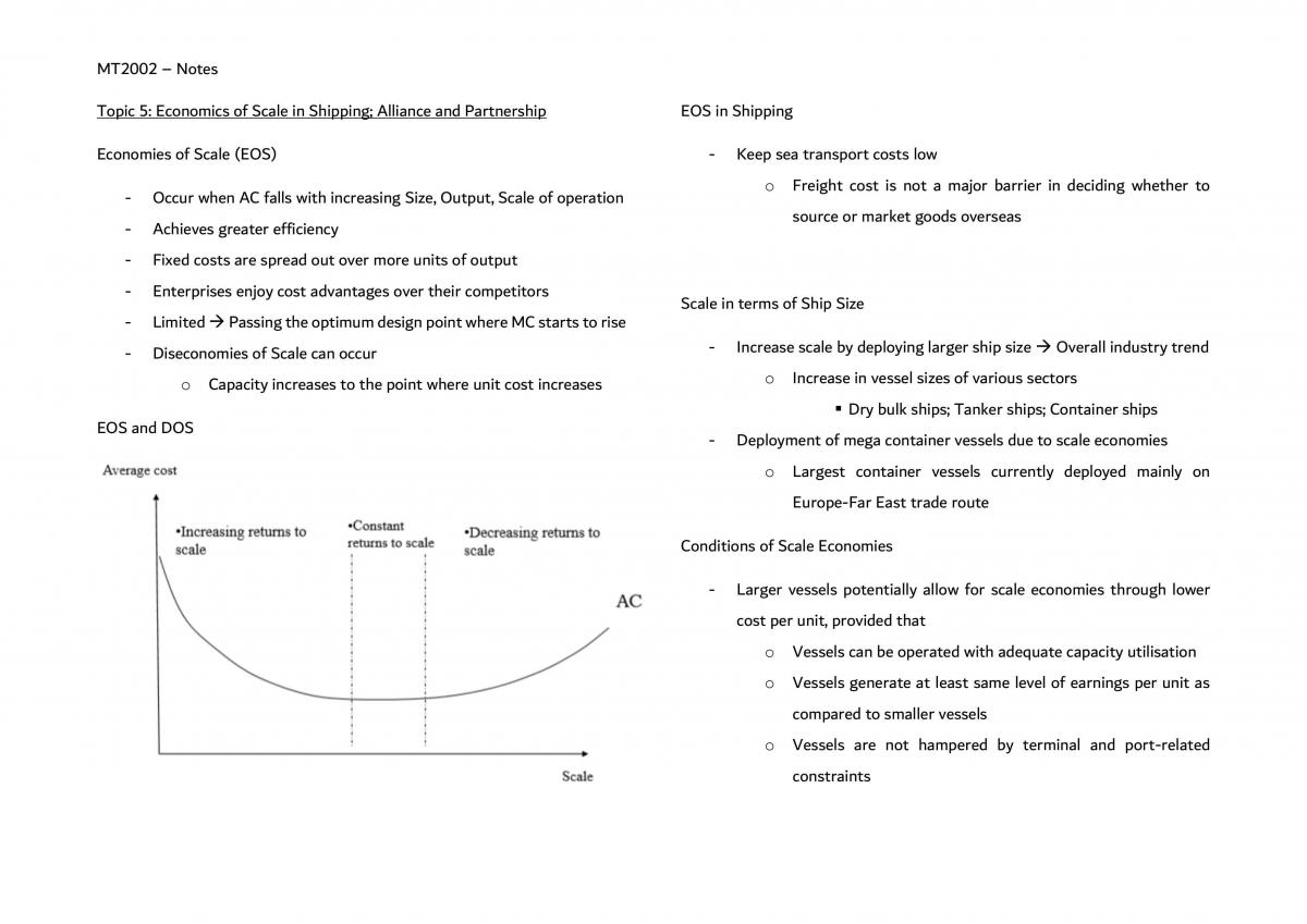 MT2002 Shipping Economics Notes - Page 18