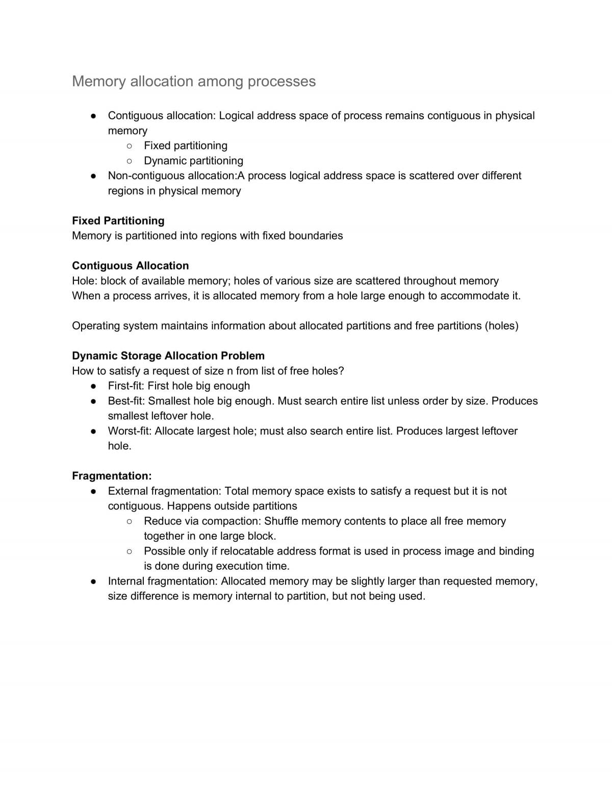 Full Condensed Study Notes - Operating Systems - Page 23