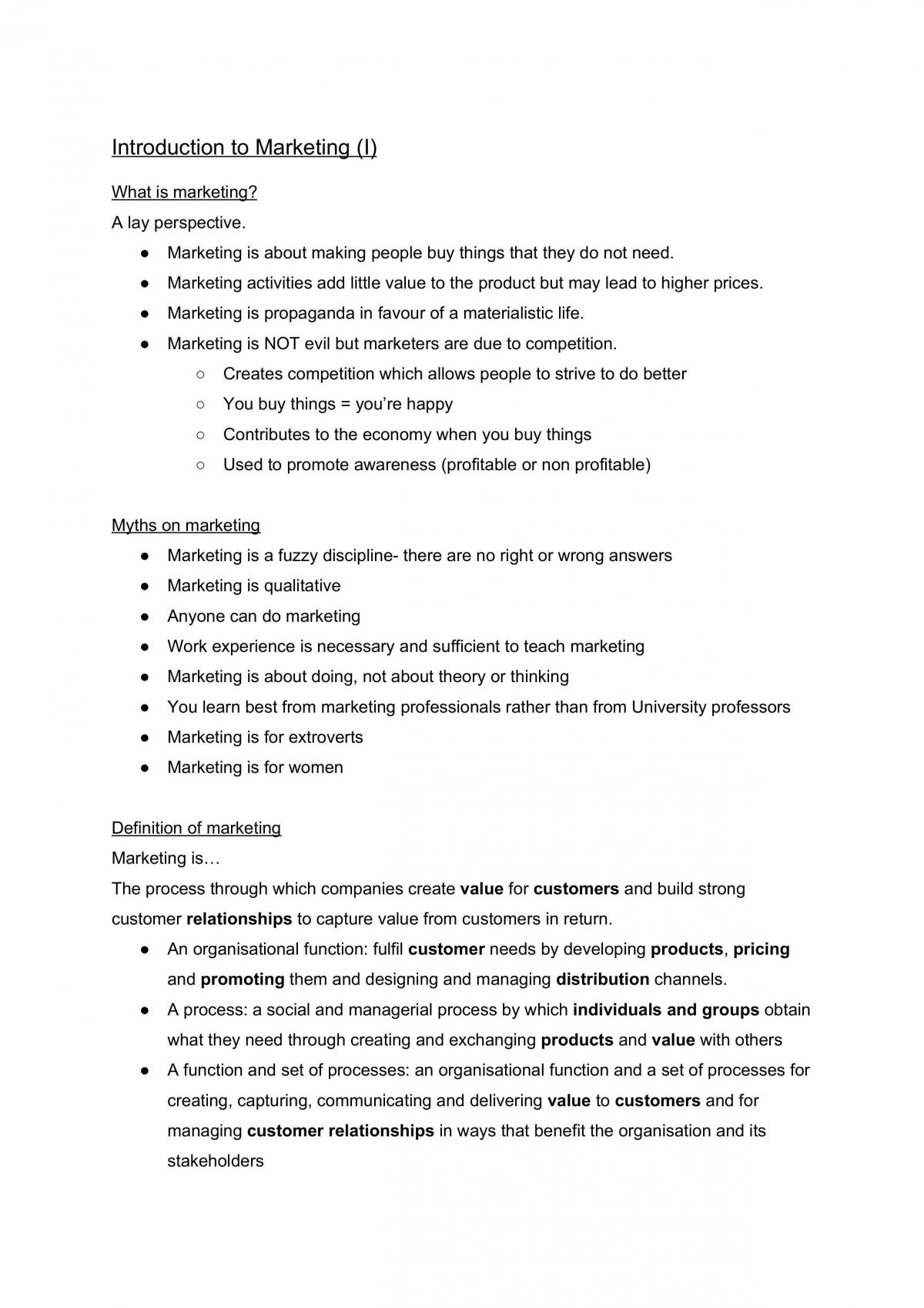 Marketing 101 revision notes - Page 2