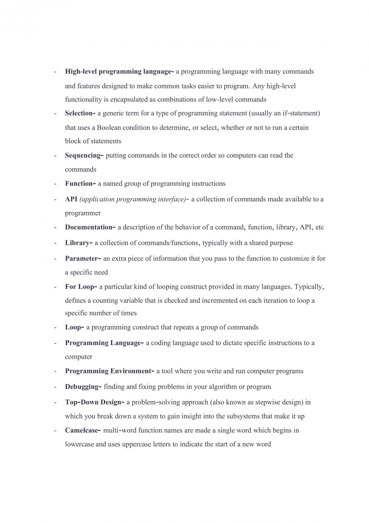 Computer Science 110 Notes - Page 12