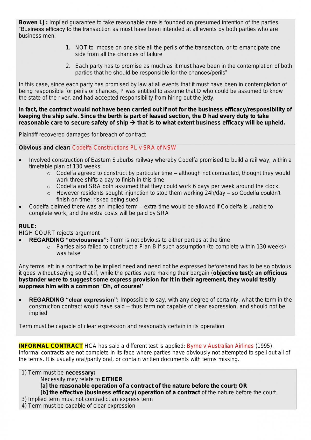 CONTRACTS LAW FULL STUDY NOTES - Page 43