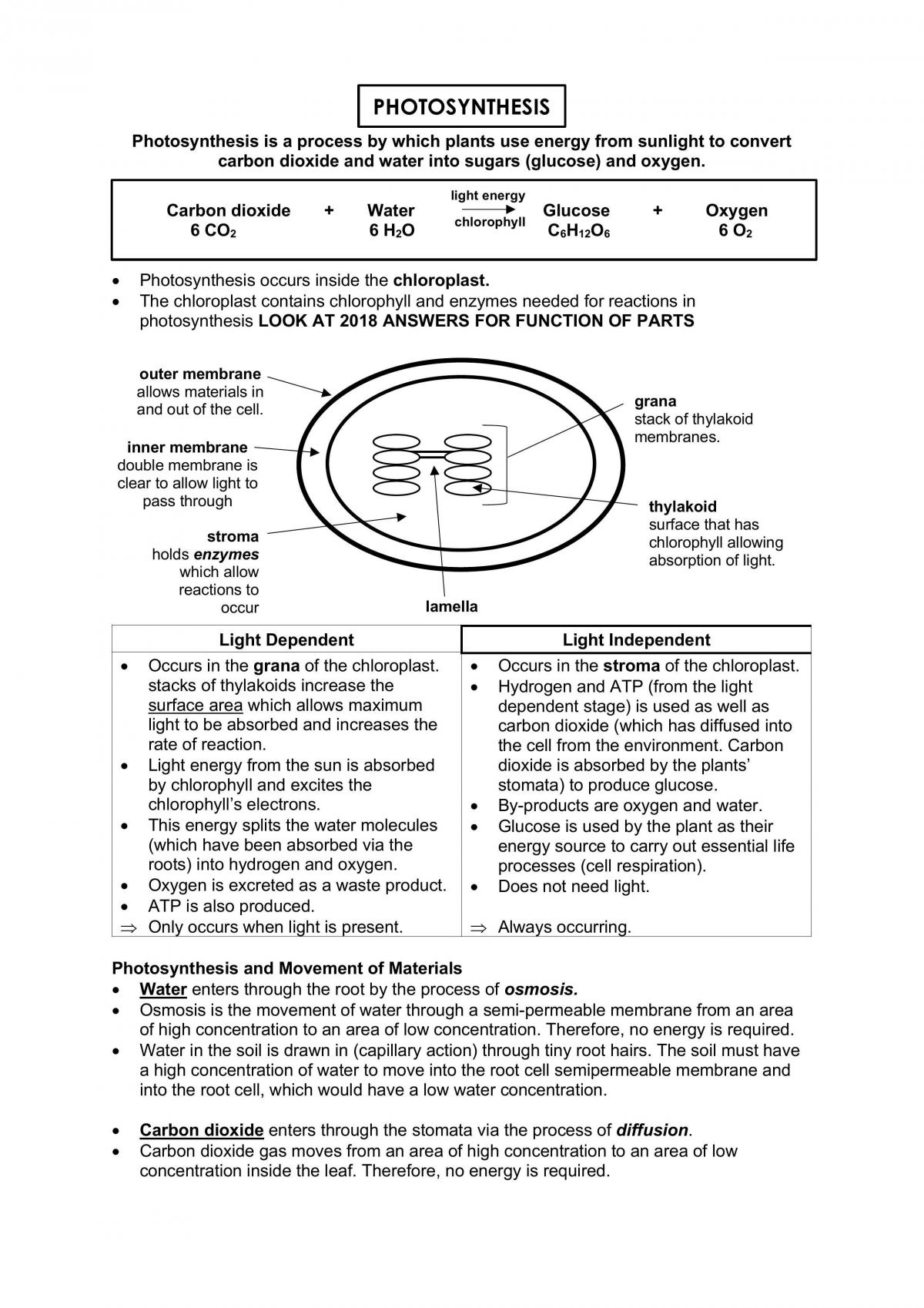 Level 2 Biology External Notes (All 3 Standards) - Page 8