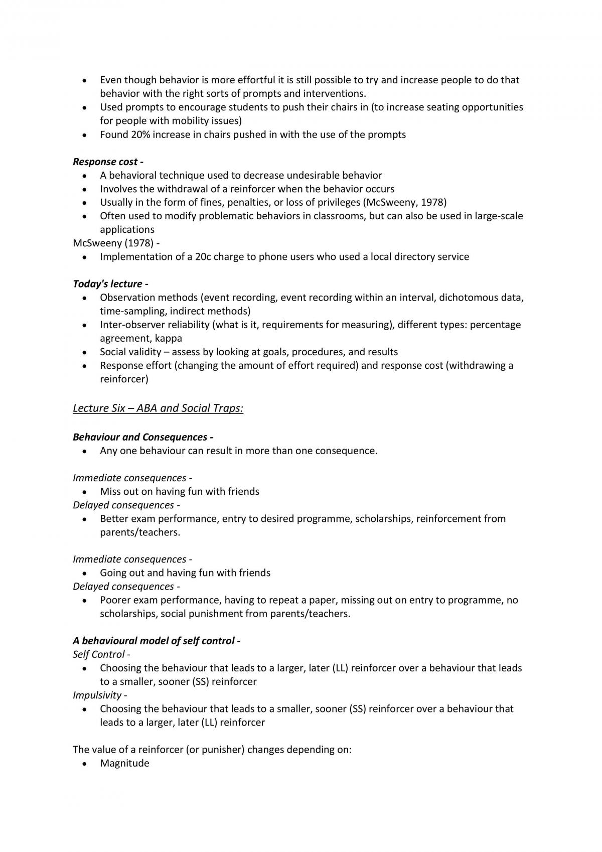 Behaviour Analysis in Everyday Life Notes - Page 33