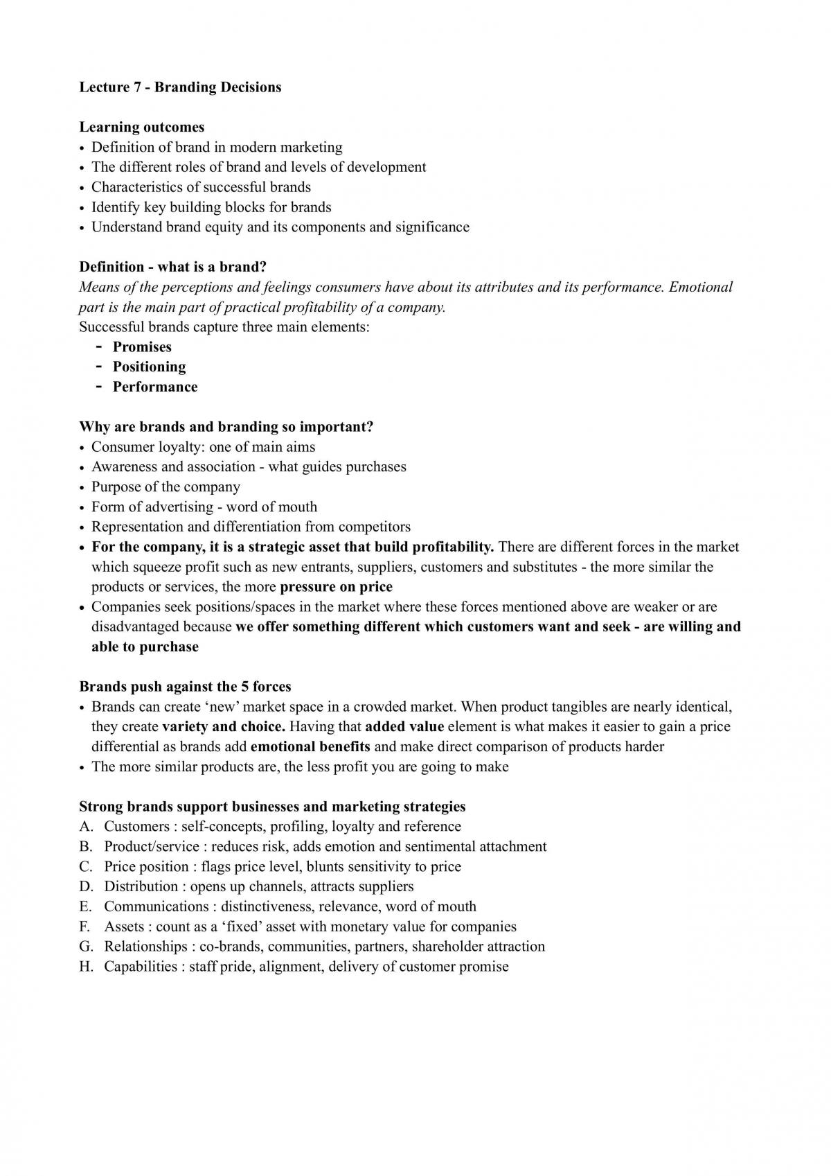 Principles of Marketing Lectures 1-10 notes  - Page 30