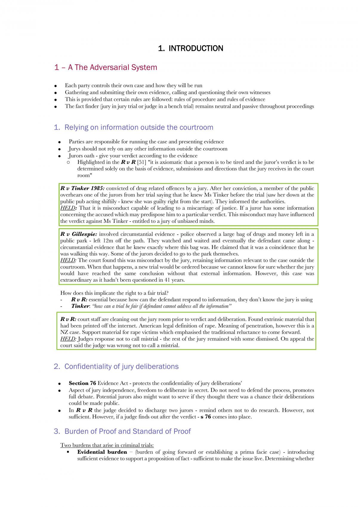 Summary of Evidence - Page 2