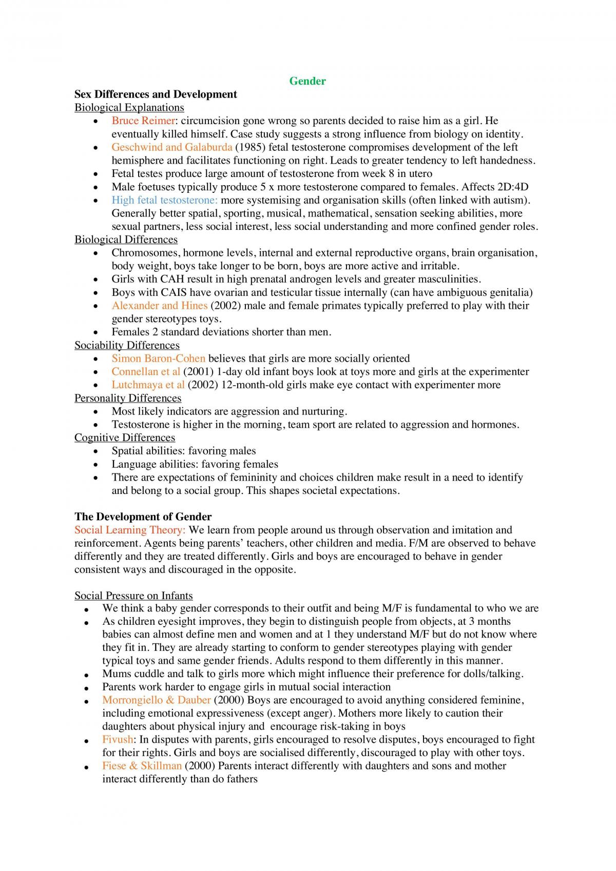 Developmental Psychology Summary Notes  - Page 17