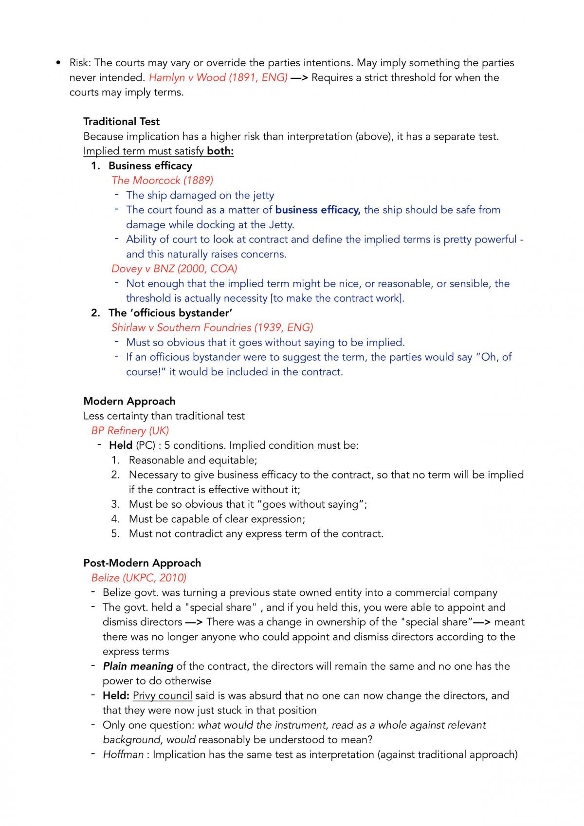 Contract Law Complete Study Notes - Page 20
