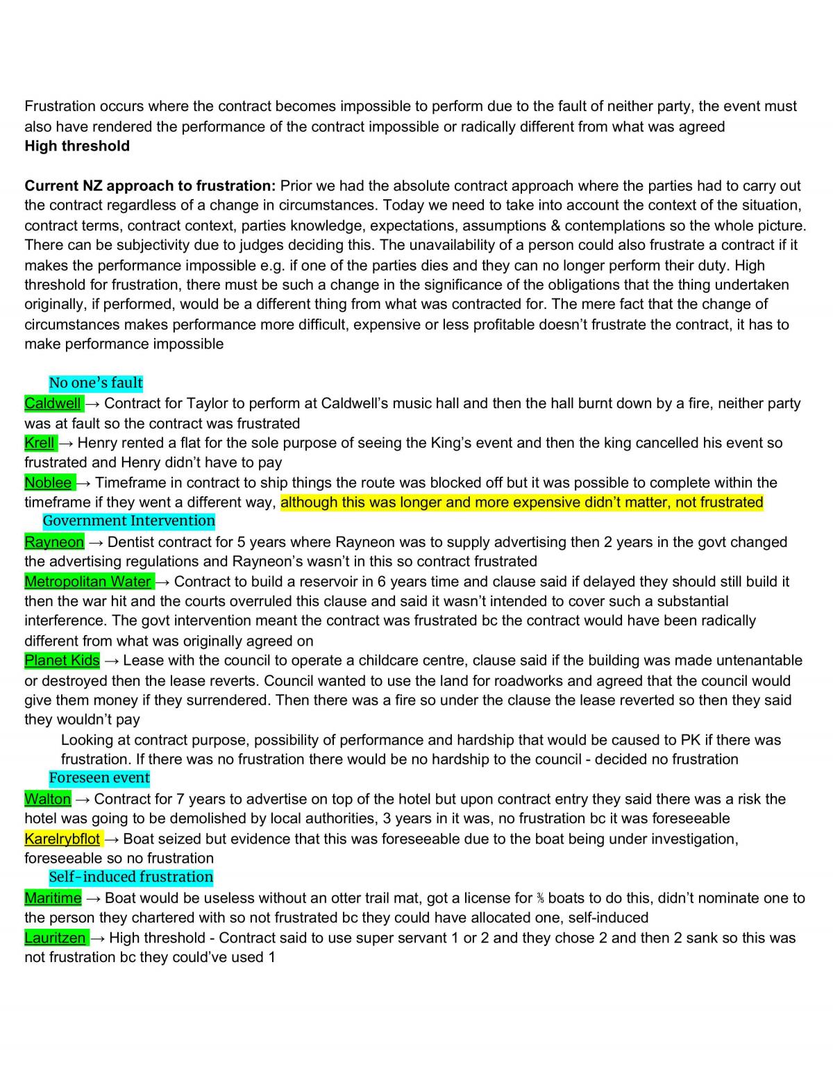 Law of Contract - Full years lecture notes - Page 14