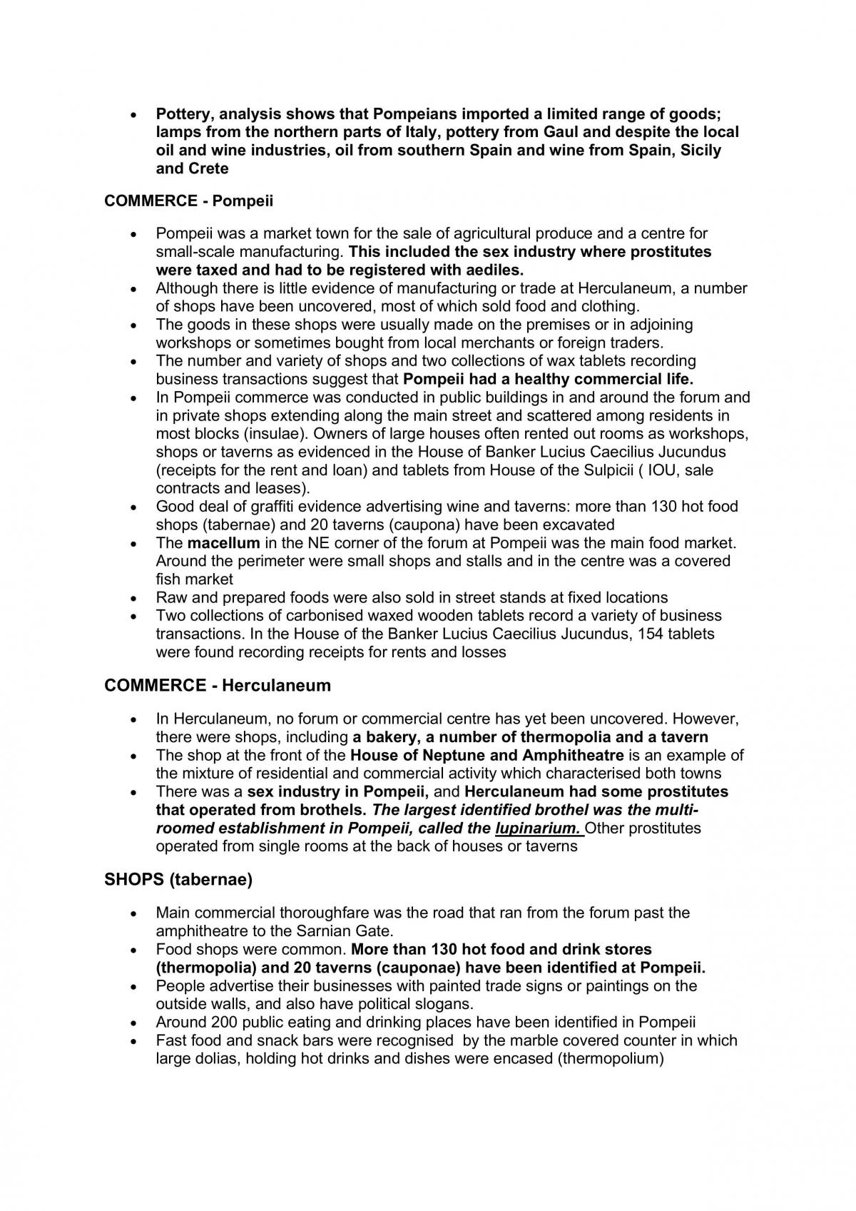 Pompeii and Herculaneum Full Notes - Page 19