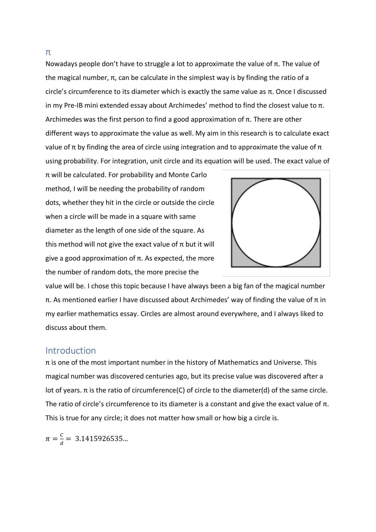 Mathmatics IA calculating pi - Page 2