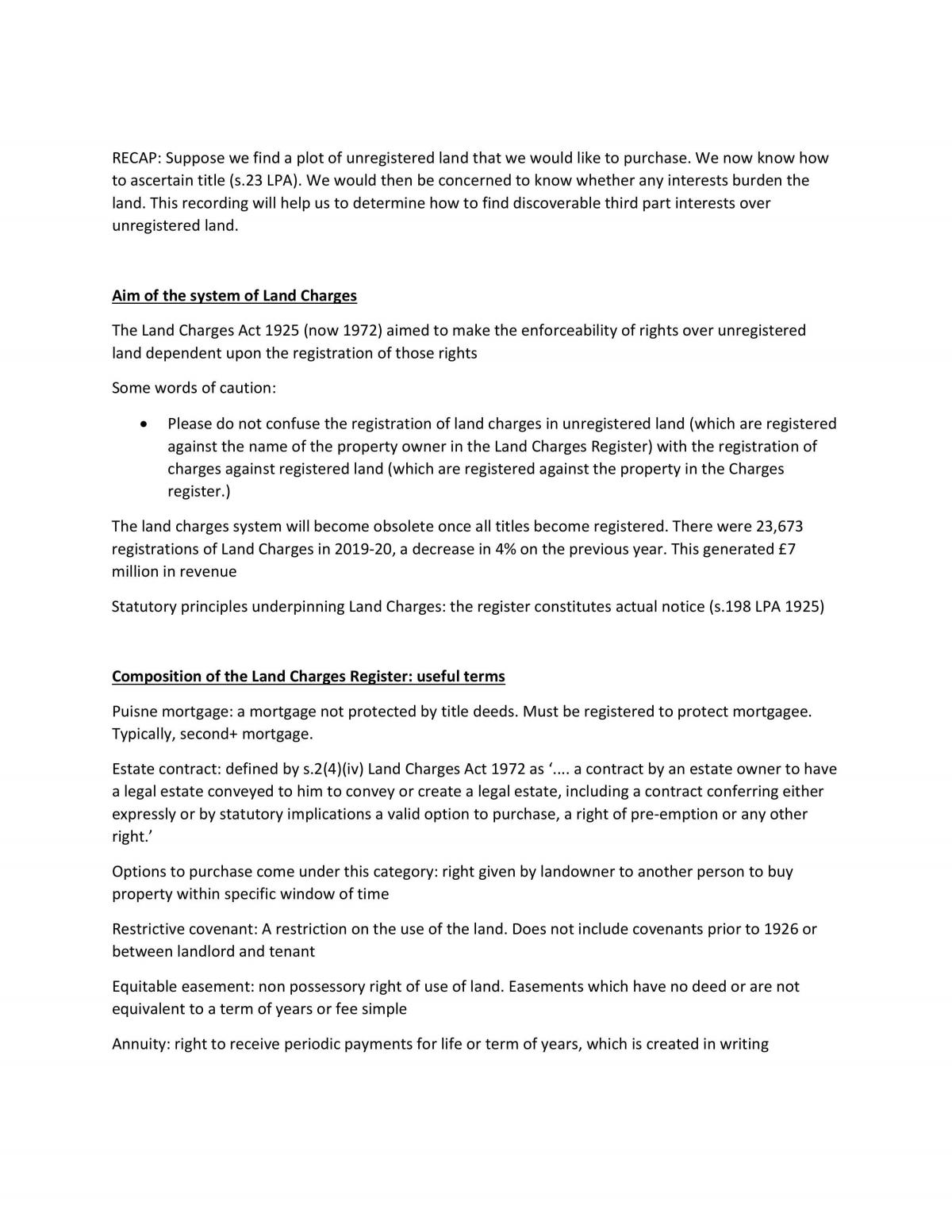 Land Law complete study notes - Page 41