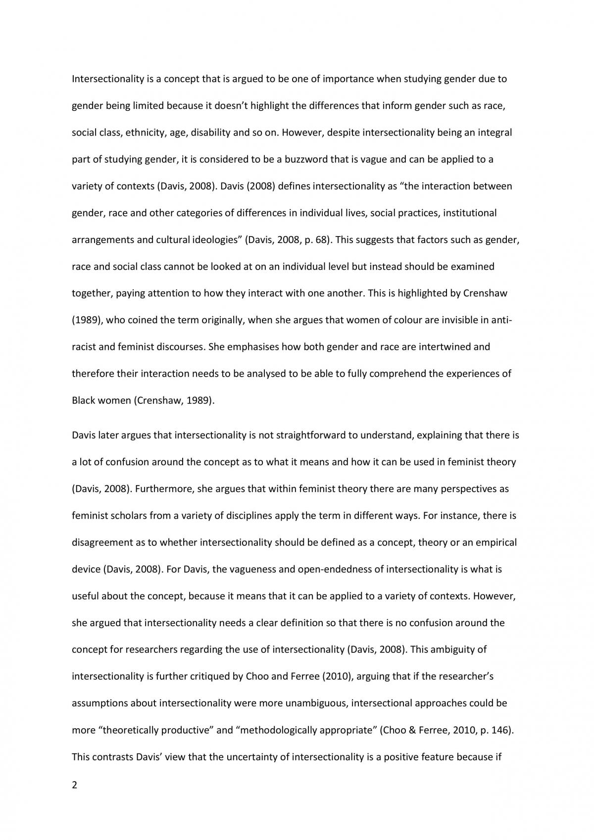 Explain the concept of intersectionality  - Page 2