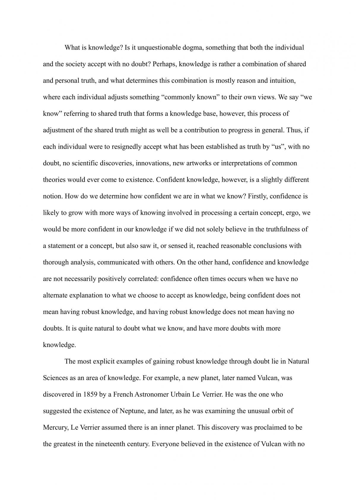IB Theory of Knowledge Final Essay - Page 2