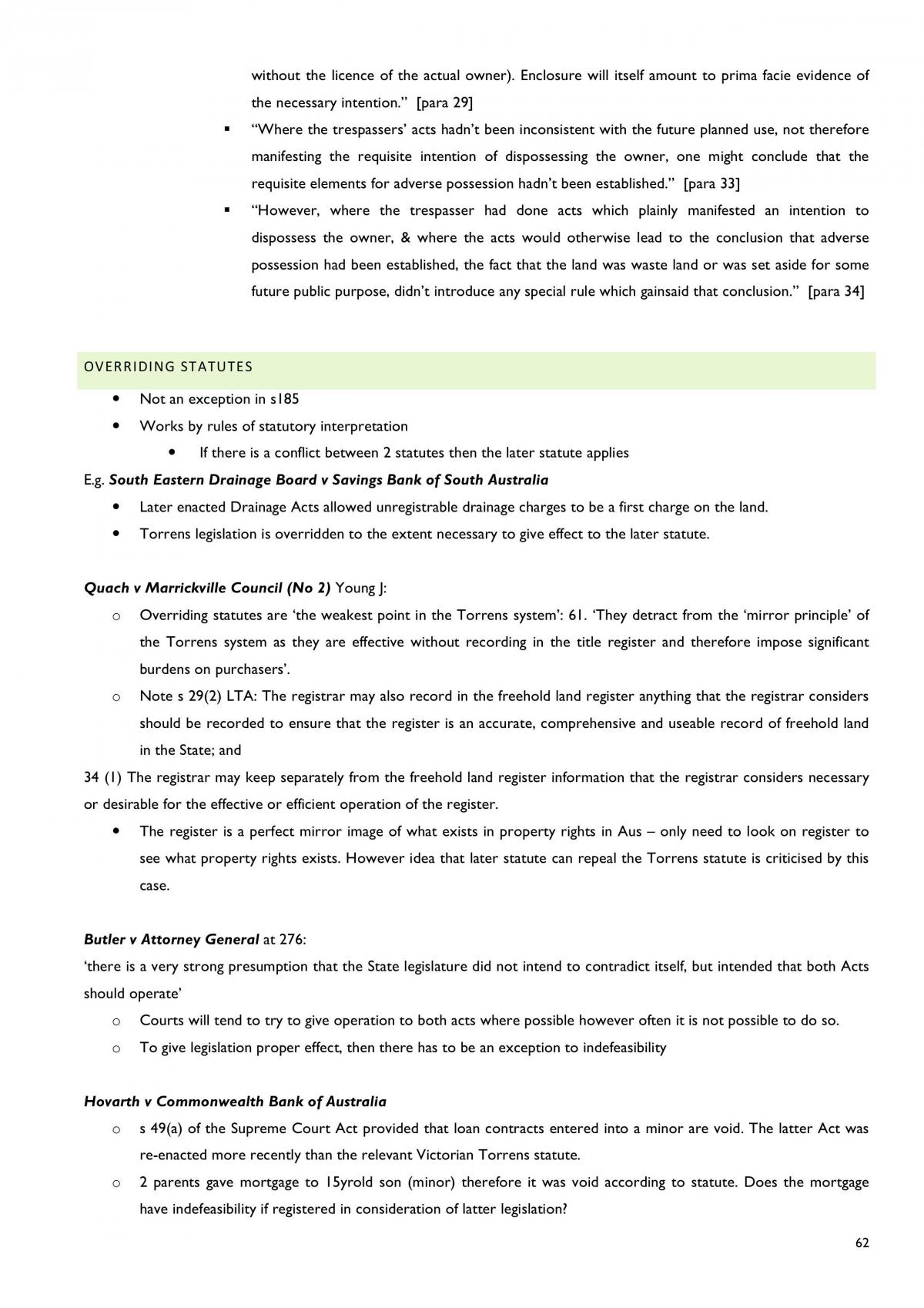 Property B EXAM NOTES - Page 62