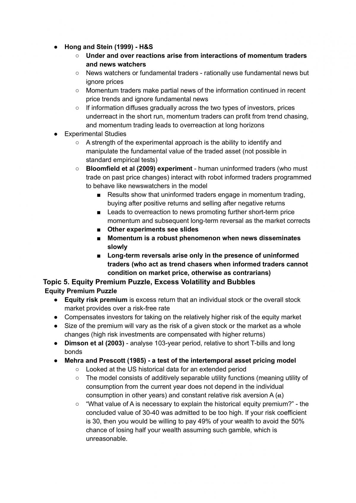 Issues in Behavioural Finance Study guide - Page 16