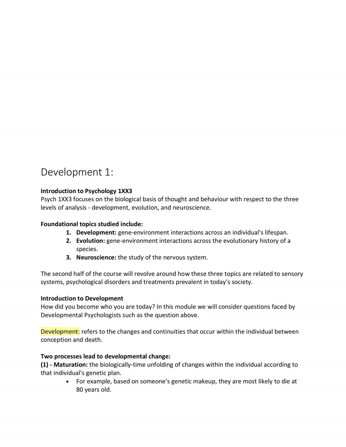 Psych 1XX3 Study Notes - Page 2