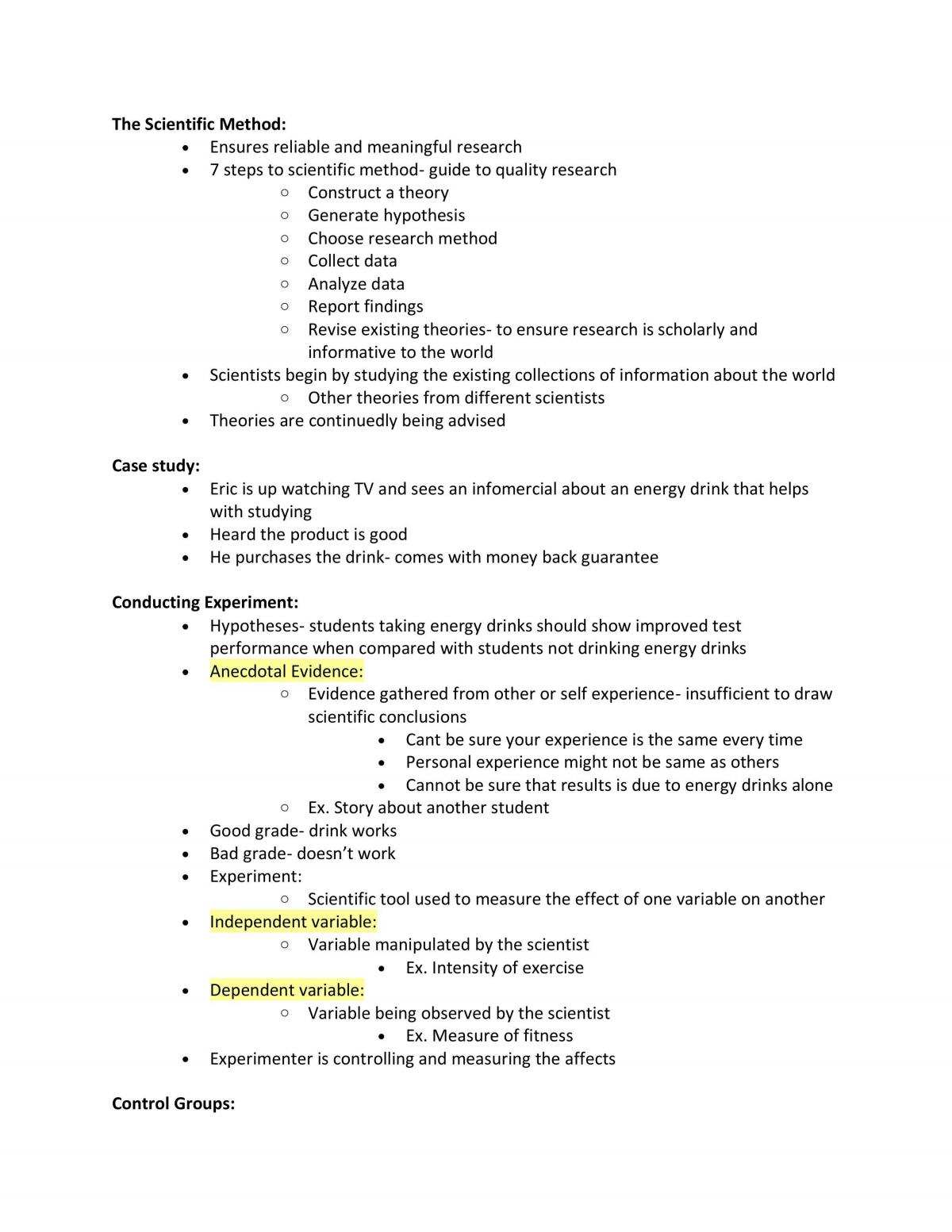 Survey of Psychology Study Notes  - Page 2