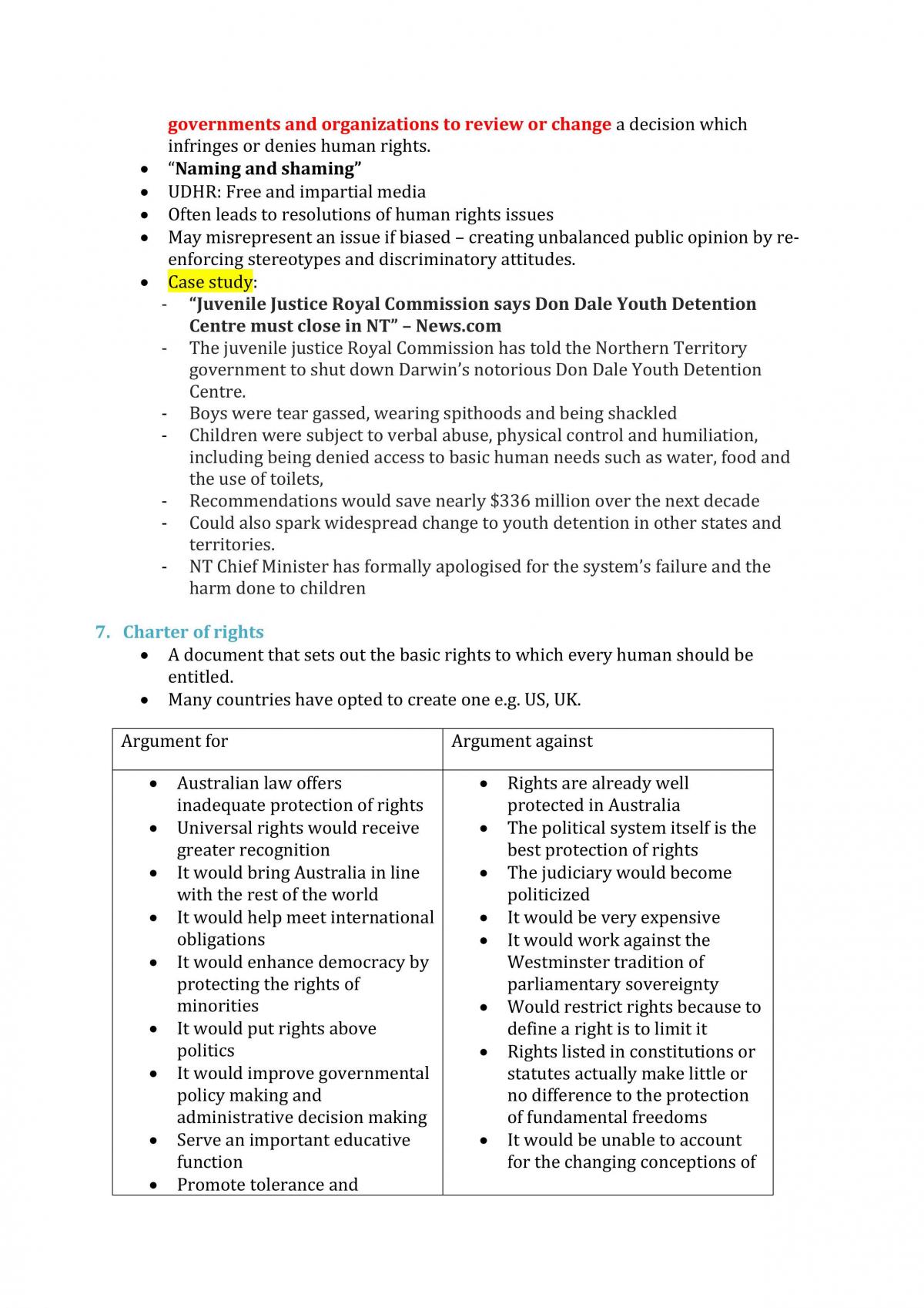 Core Topic Human Rights Summary Notes - Page 11