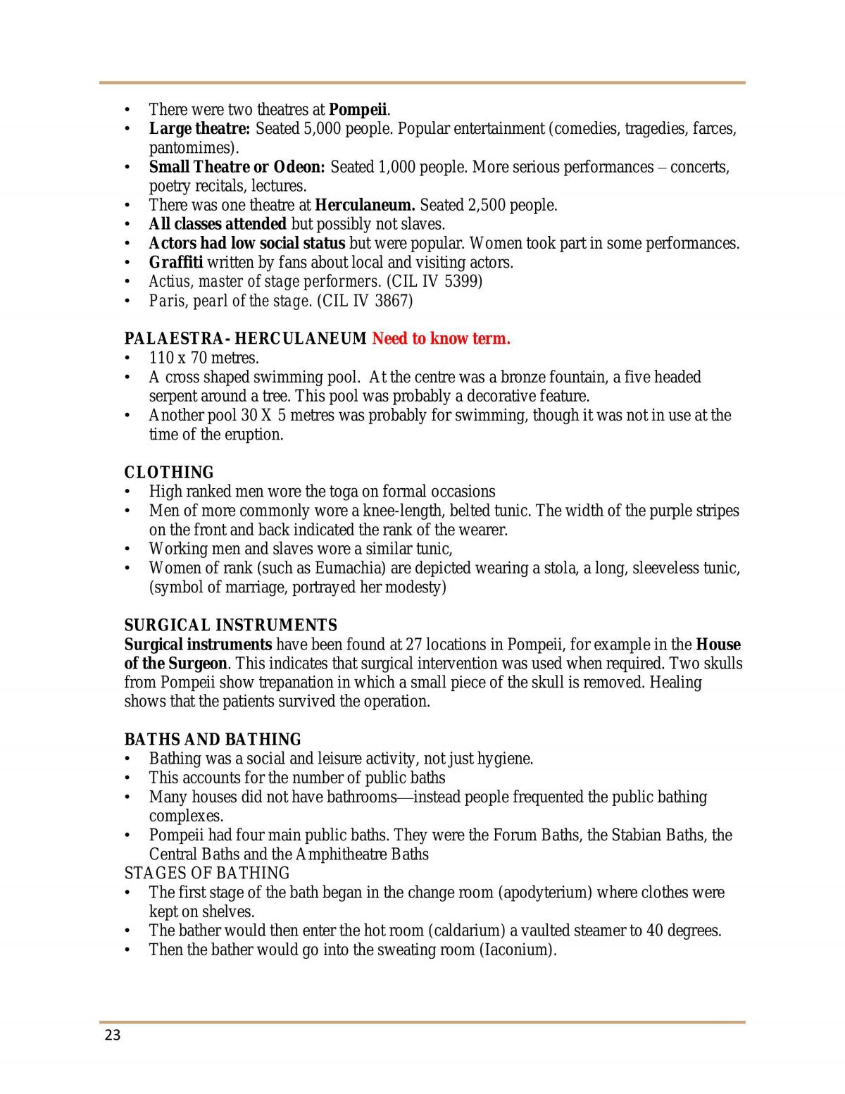 Cities of Vesuvius - Study Notes - Page 23