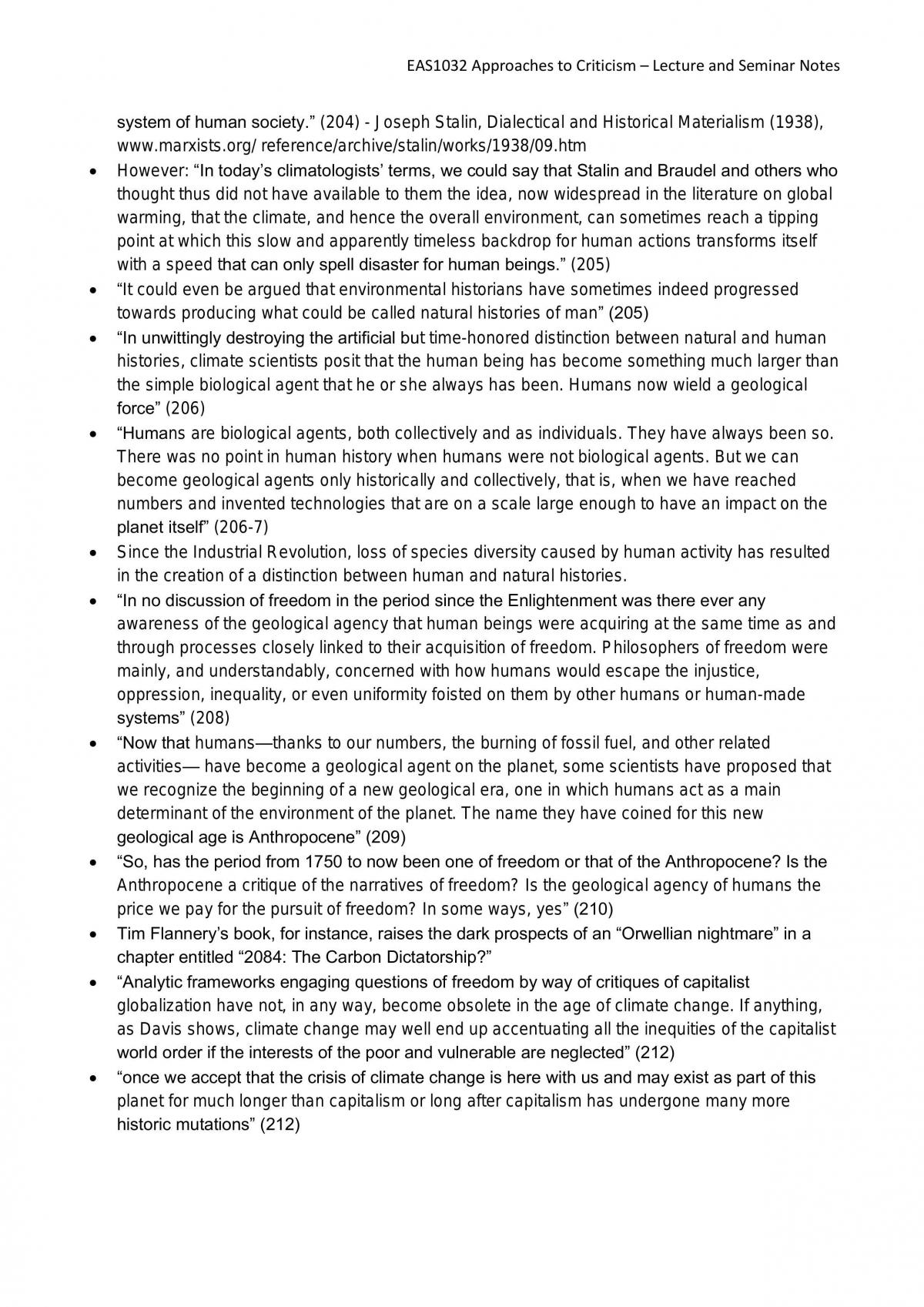 Approaches to Criticism Lecture and Seminar Notes - Term 1 - Page 26