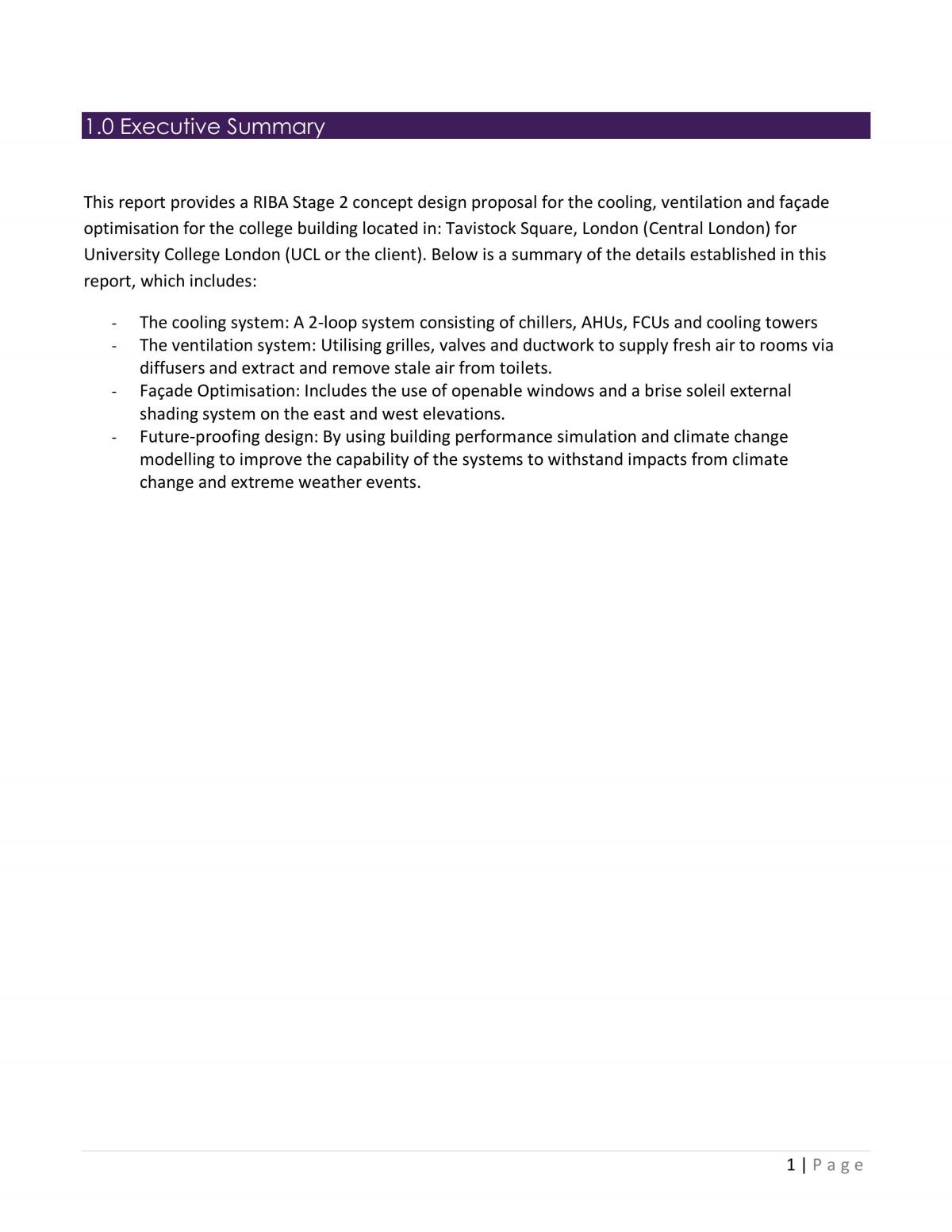 Building Services Engineering II Term 2 Assignment - Page 2