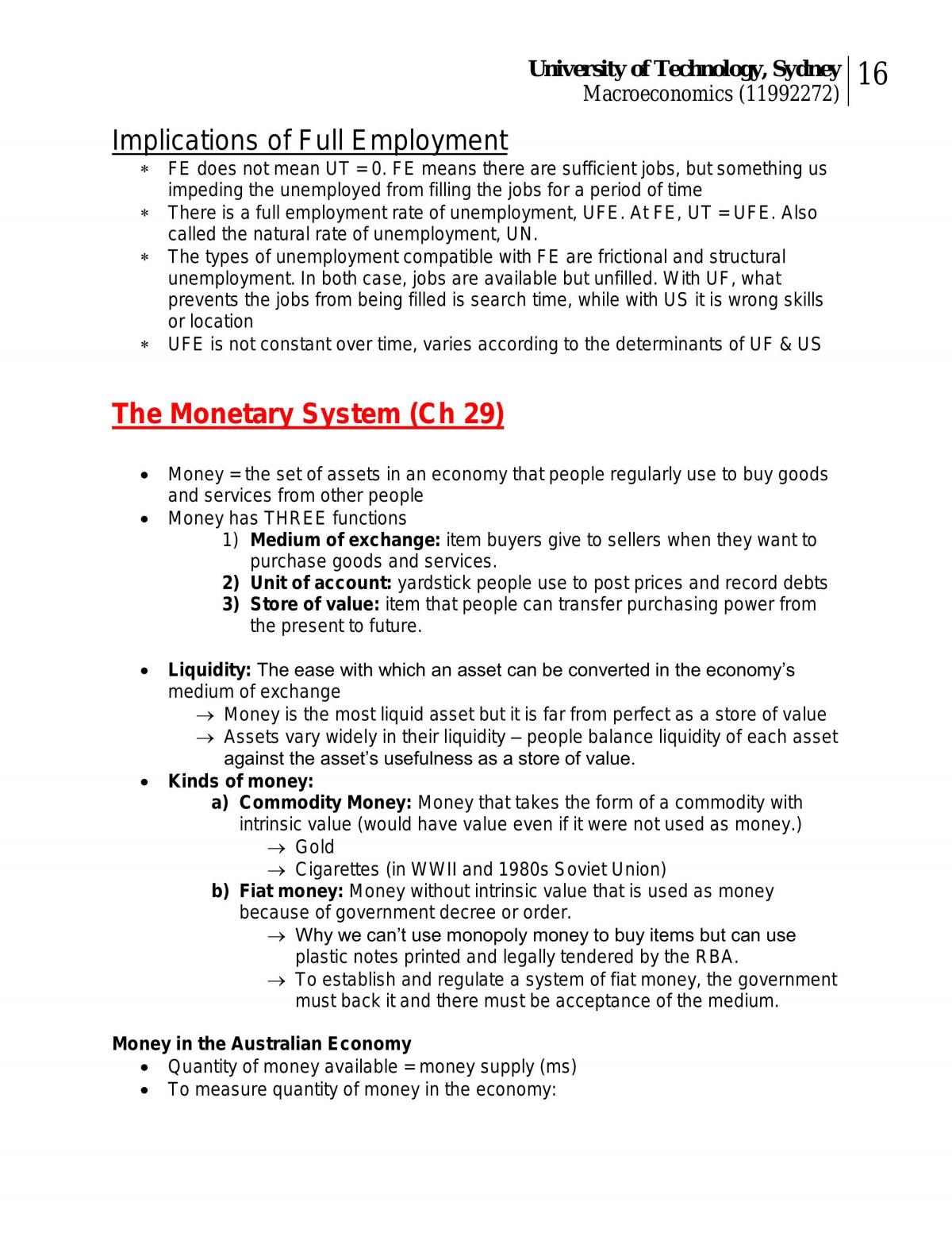 Macroeconomics Study Notes - Page 16