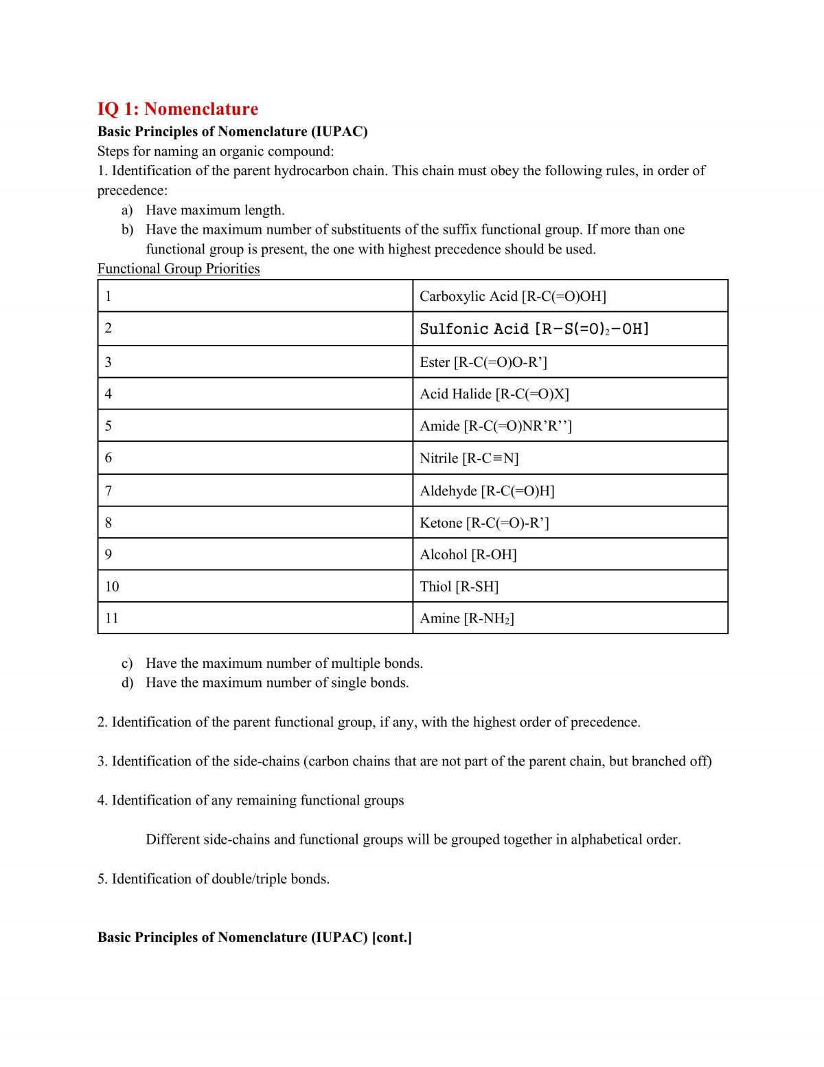 HSC Chemistry Module 7/8 Notes - Page 2