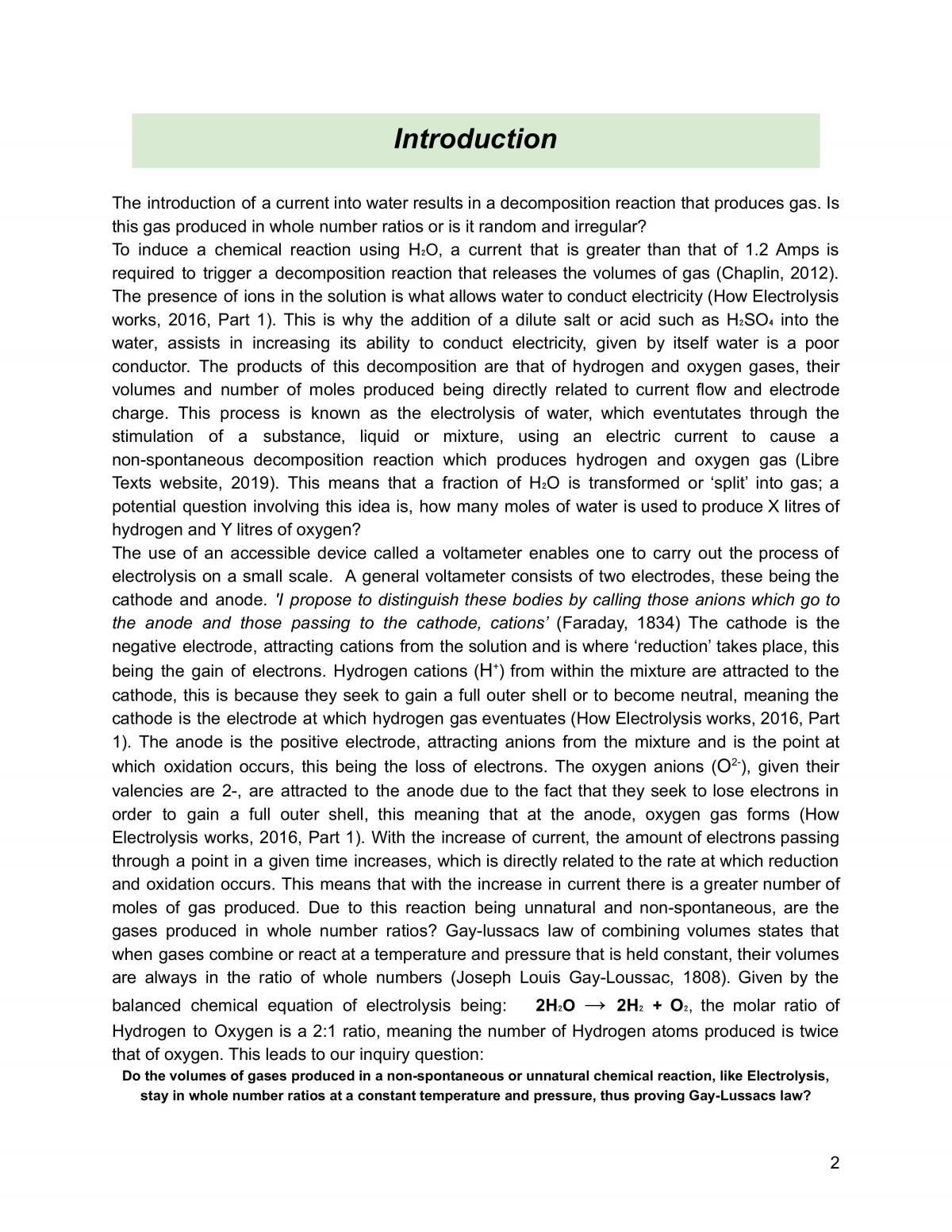 Yr 11 Chemistry Depth Study - Page 2