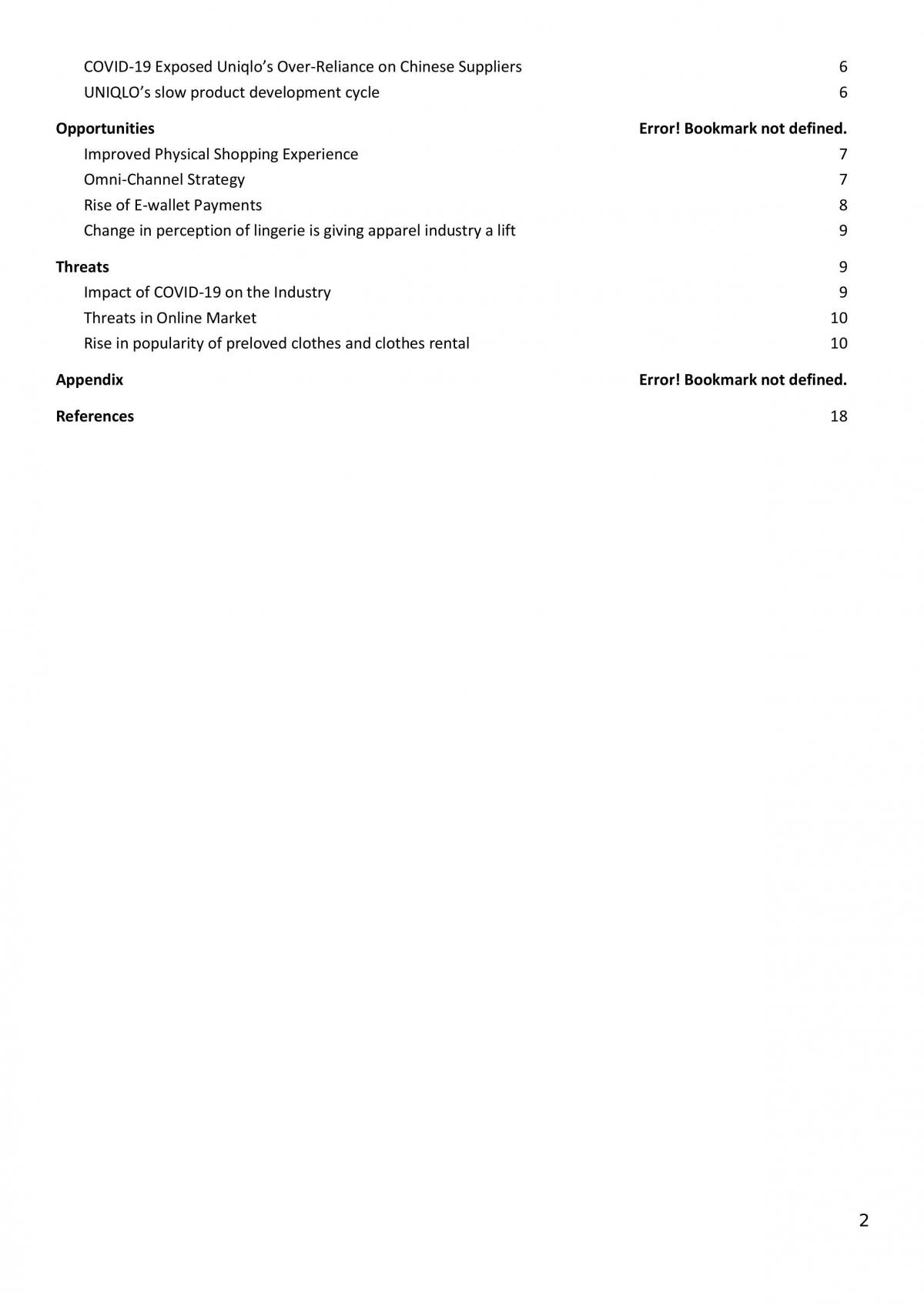 MKT1075 CA1 - SWOT on Uniqlo - Page 2