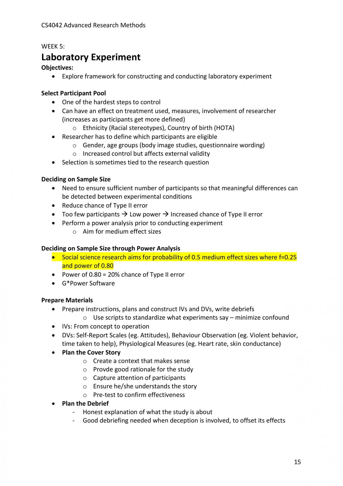 CS4042 Advanced Research Methods Bible - Page 15